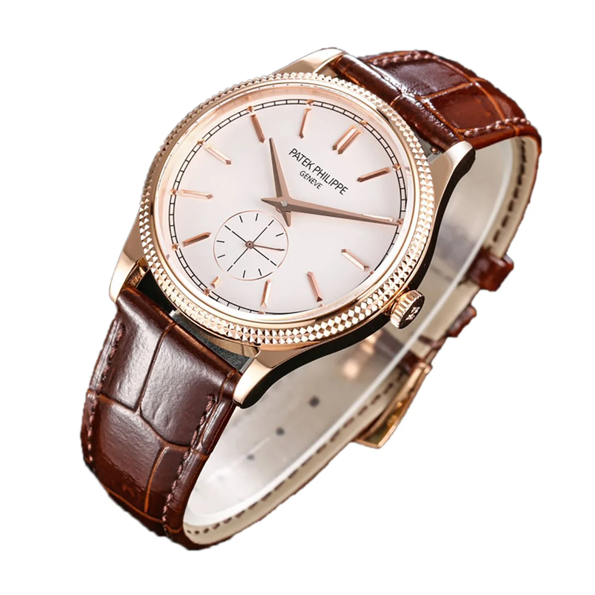 Calatrava 6119R White Dial in Pink Gold