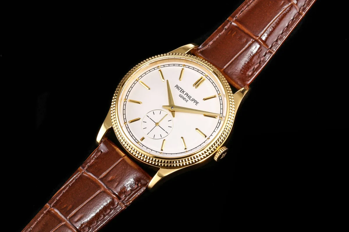 Calatrava 6119R White Dial in Yellow Gold