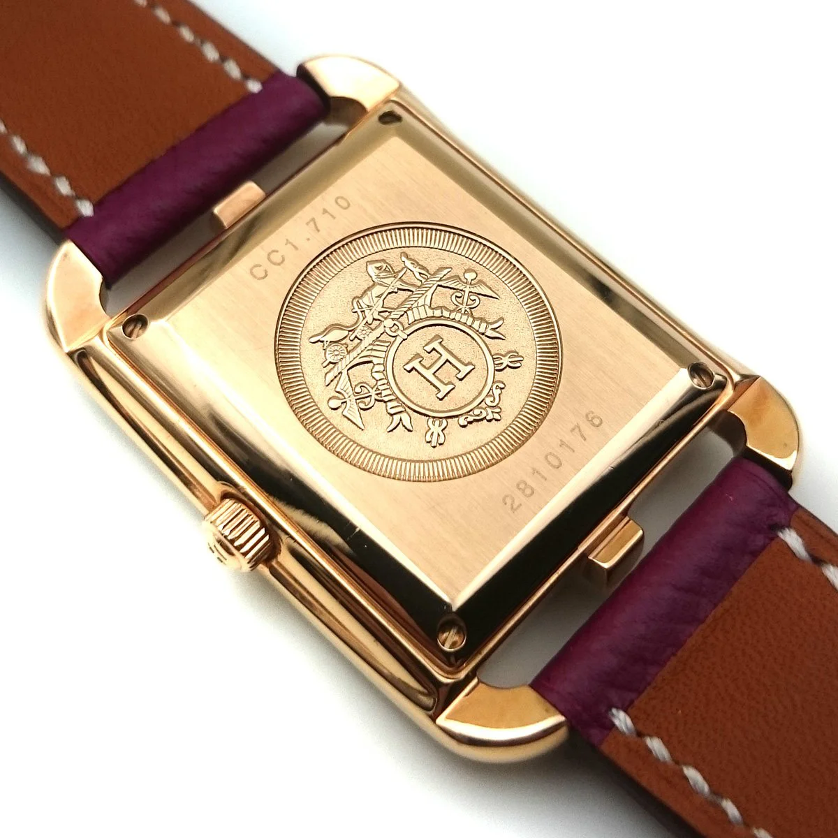 Cape Cod GM Quartz Rose Gold with Diamond Bezel on Violet Epsom Leather Strap