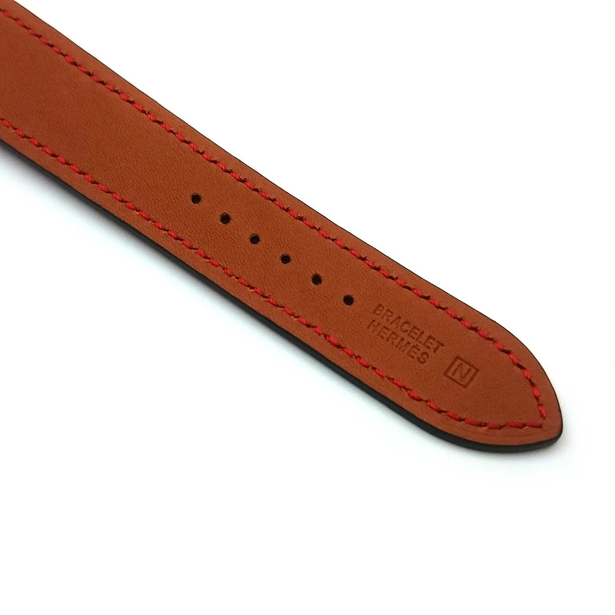 Cape Cod Steel with Diamond Bezel on Red Fjord Leather Strap