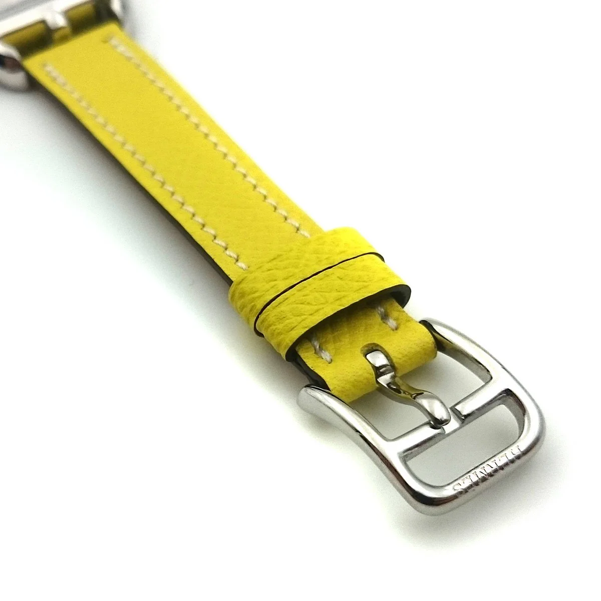 Cape Cod Tonneau Steel on Yellow Epsom Leather Strap
