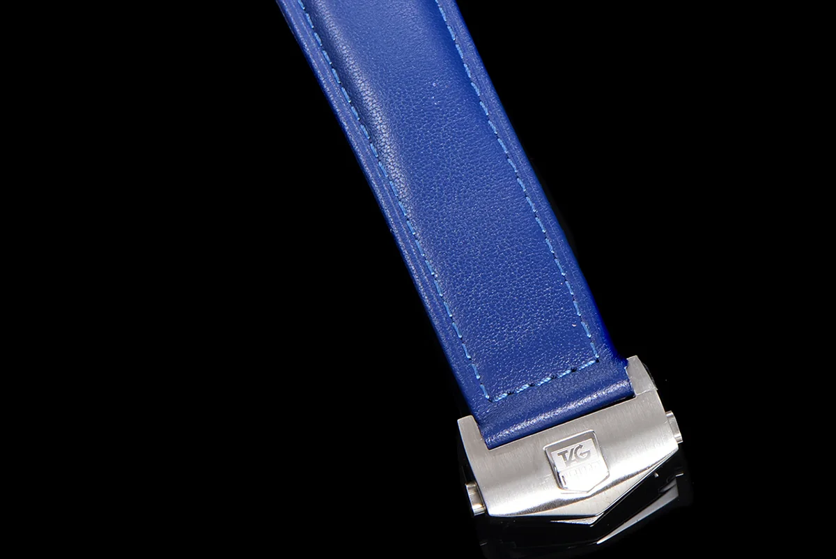 Carrera Chronograph 42 Blue Dial on Leather Strap