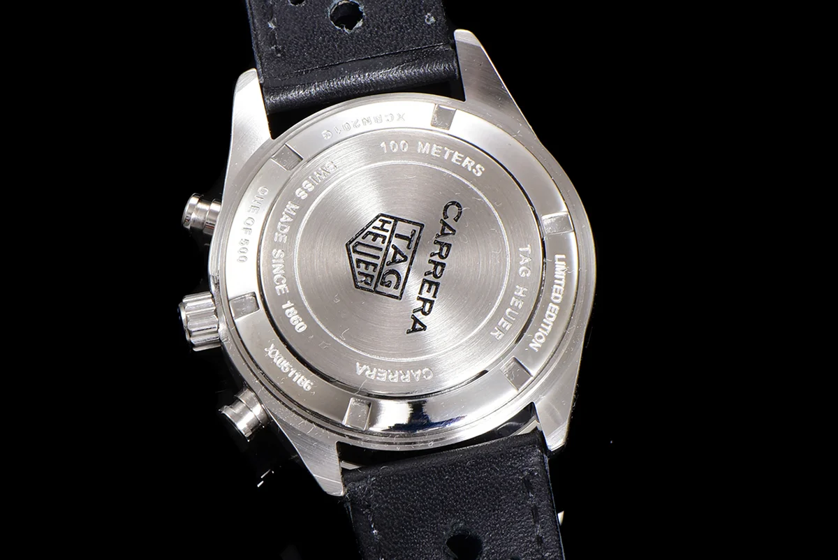 Carrera Chronograph 43 Grey Dial on Leather Strap