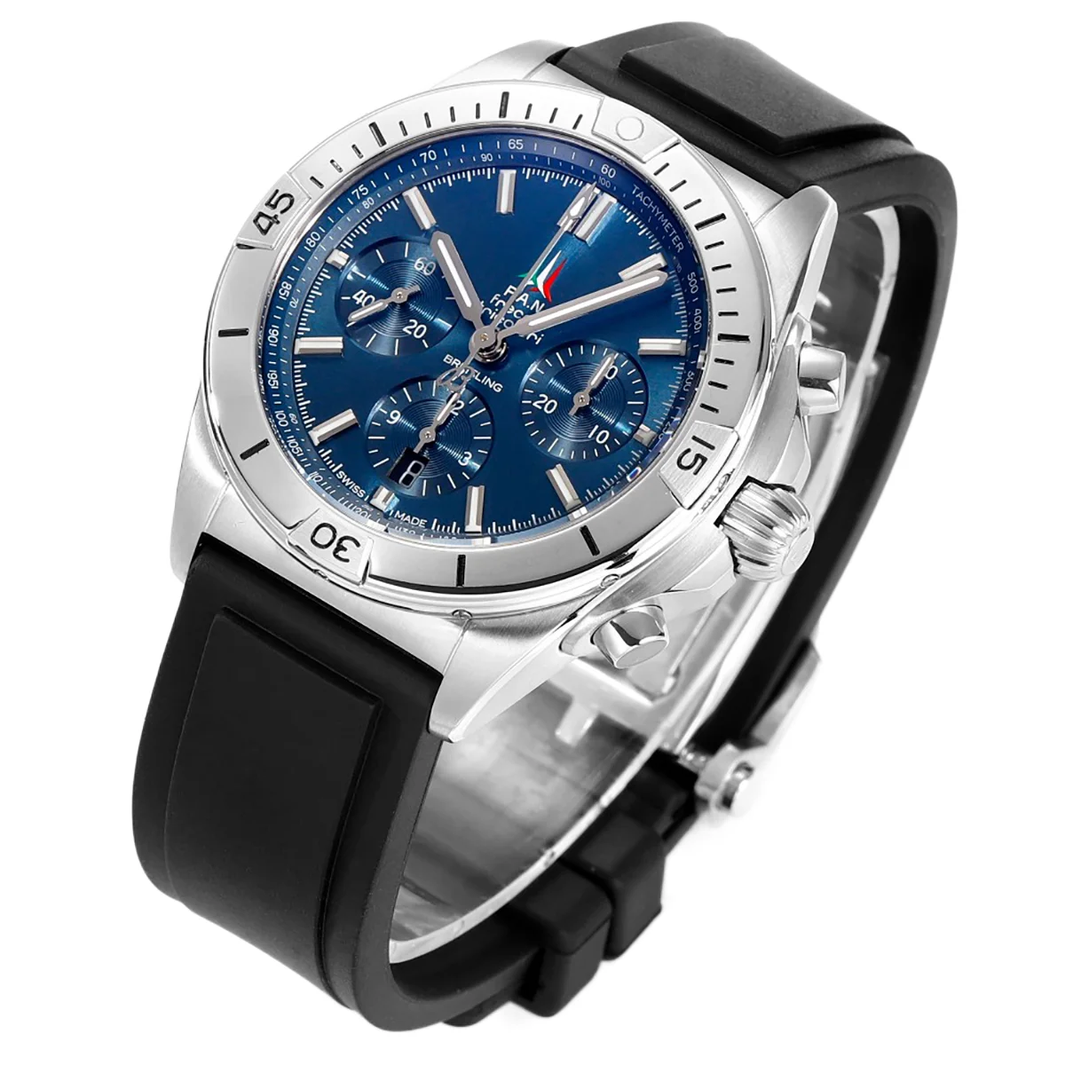 Chronomat B01 42 Frece Tricolori Blue Dial on Rubber Strap