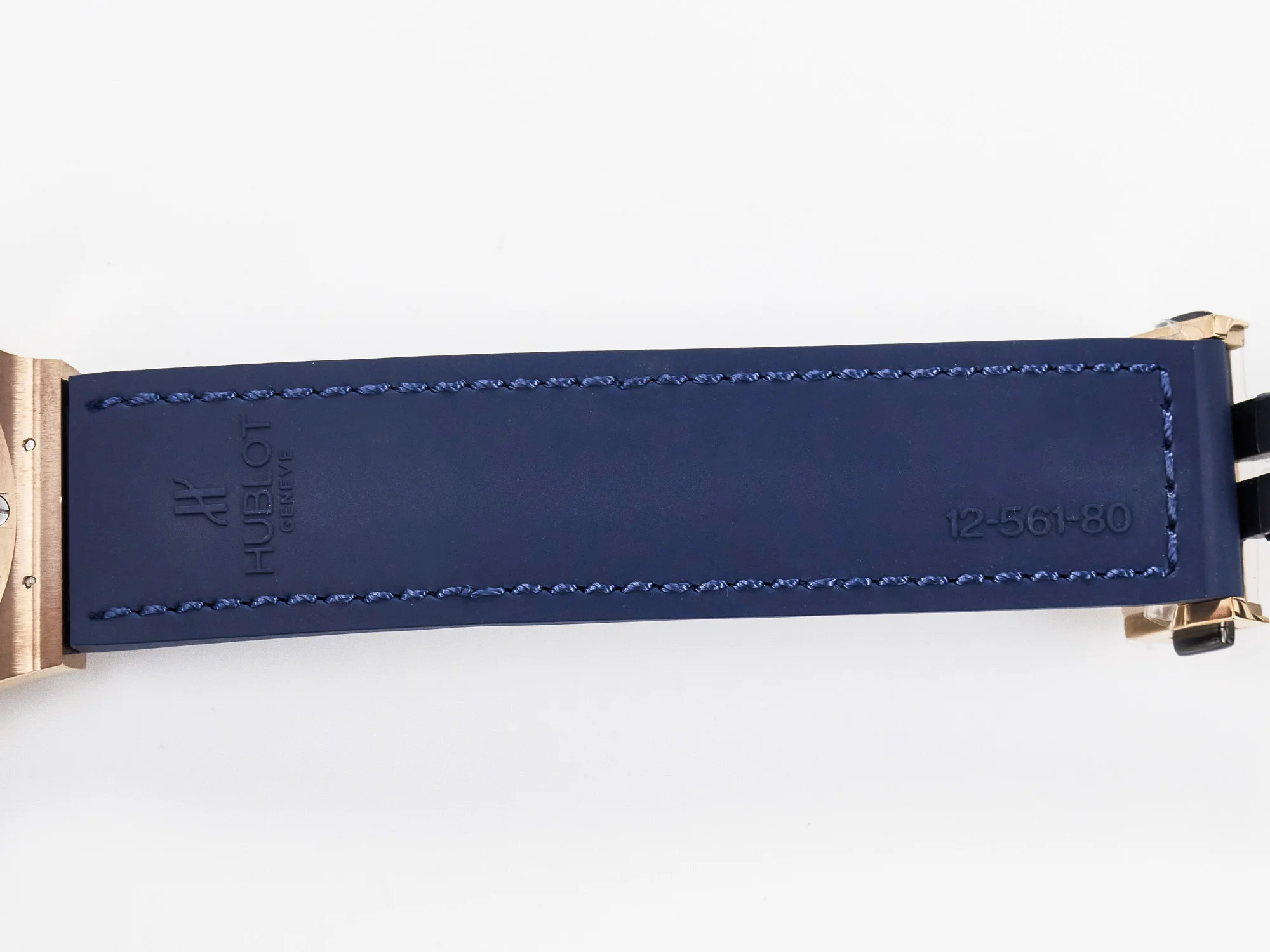 Classic Fusion 38mm RG JJF 1:1 Best Edition Blue Dial on Blue Gummy Leather Strap