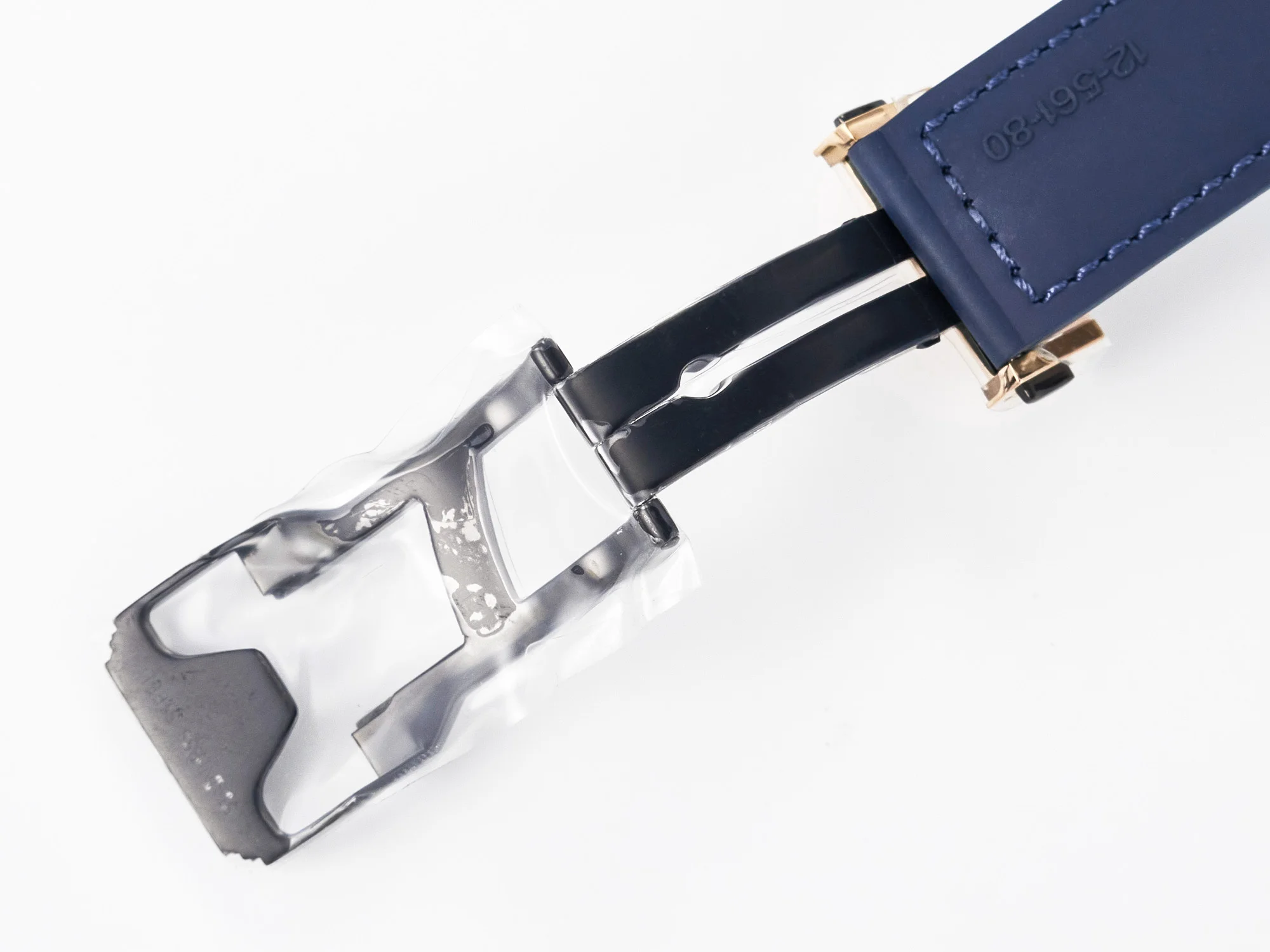 Classic Fusion 38mm RG JJF 1:1 Best Edition Blue Dial on Blue Gummy Leather Strap