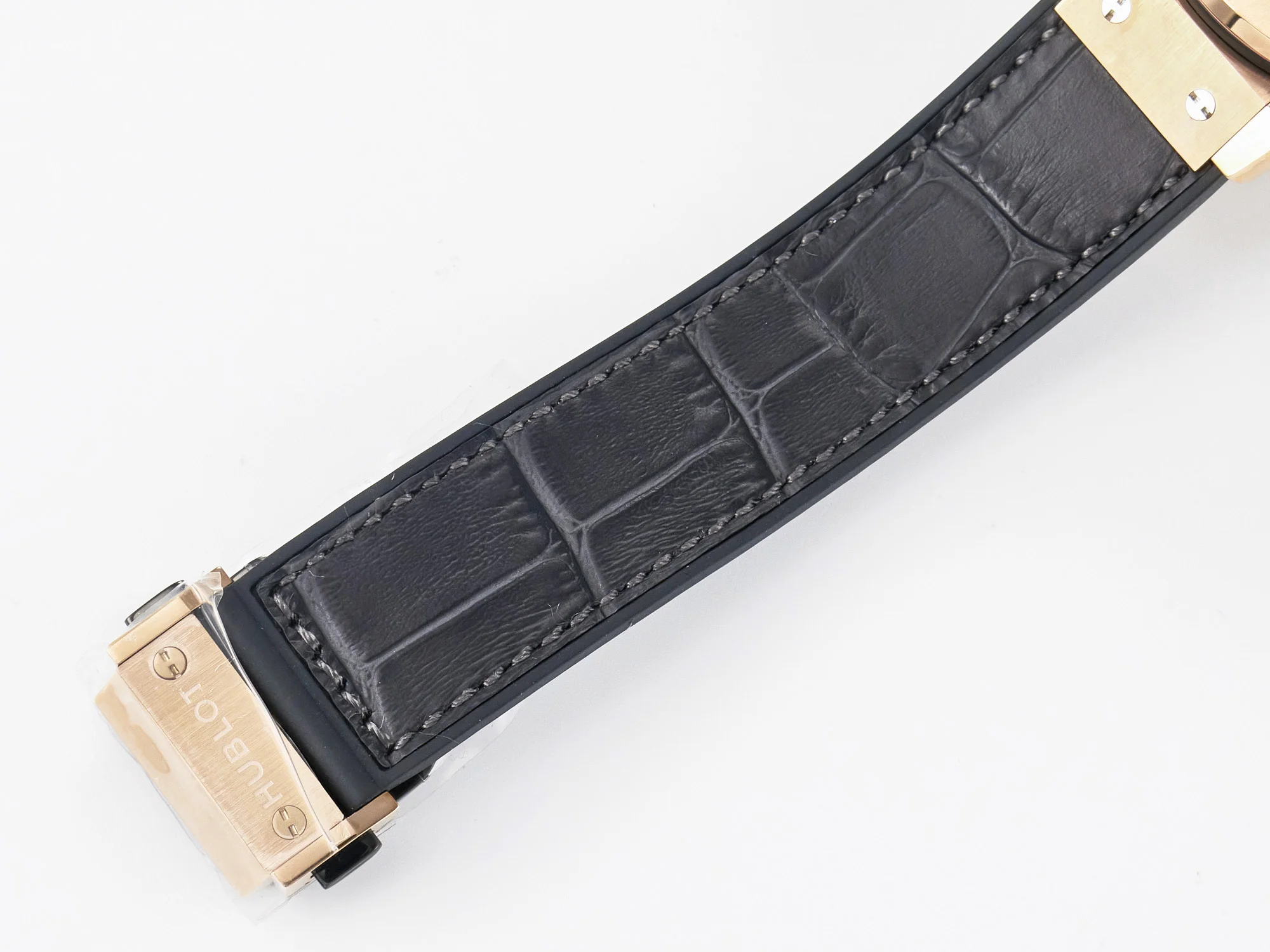 Classic Fusion 38mm RG JJF 1:1 Best Edition Gray Dial on Black Gummy Leather Strap