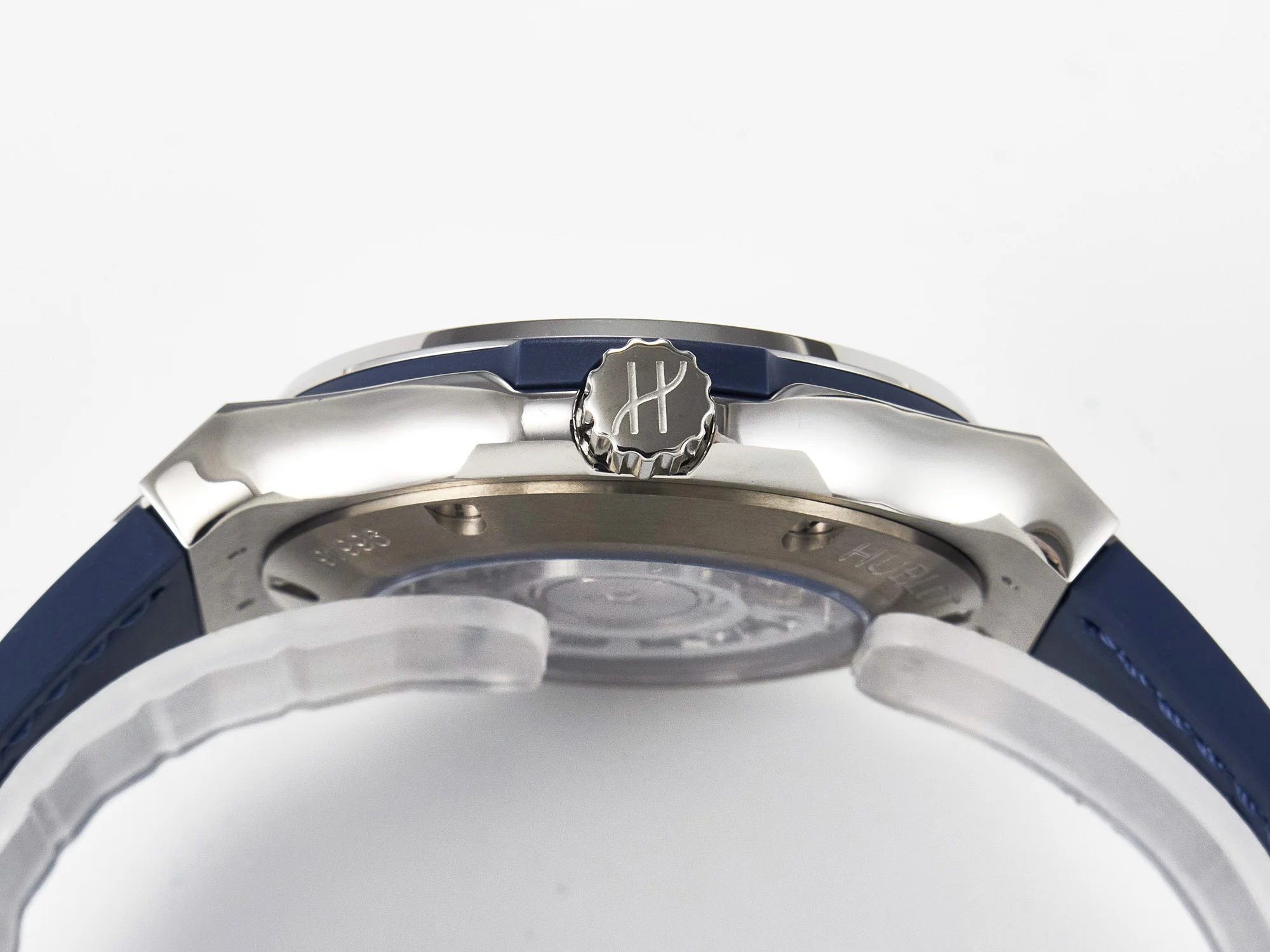 Classic Fusion 38mm SS JJF 1:1 Best Edition Blue Dial on Blue Gummy Leather Strap