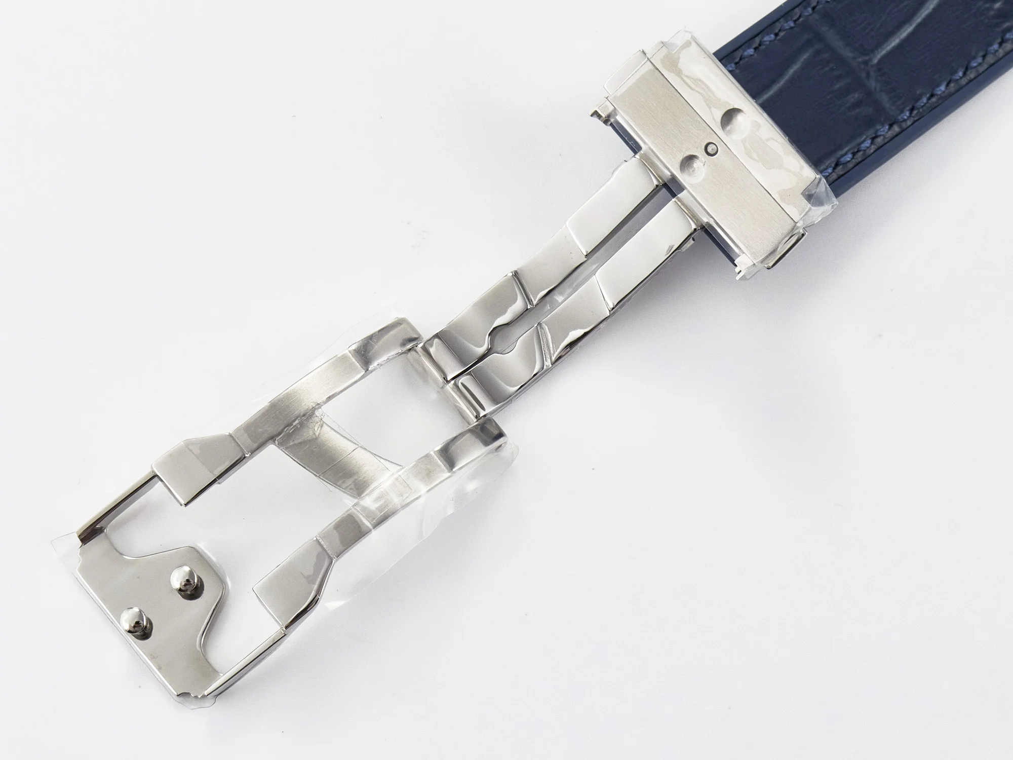 Classic Fusion 38mm SS JJF 1:1 Best Edition Blue Dial on Blue Gummy Leather Strap