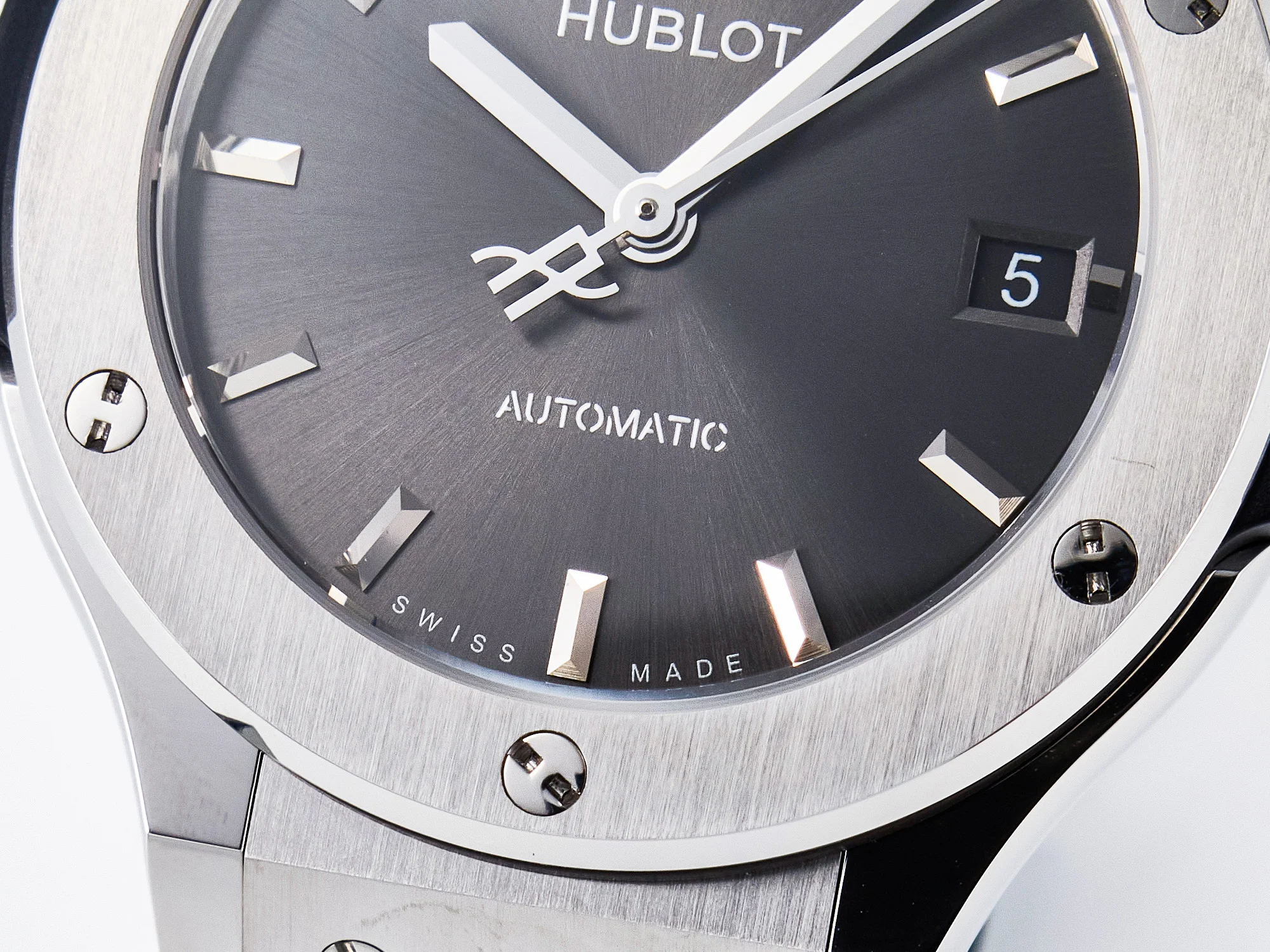 Classic Fusion 38mm SS JJF 1:1 Best Edition Gray Dial on Black Gummy Leather Strap