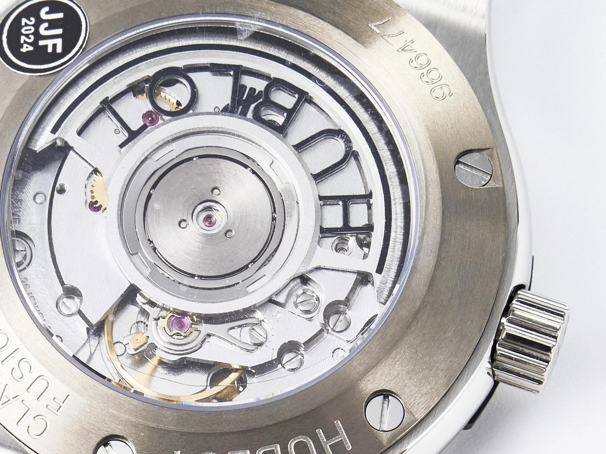 Classic Fusion 38mm SS JJF 1:1 Best Edition Gray Dial on Black Gummy Leather Strap