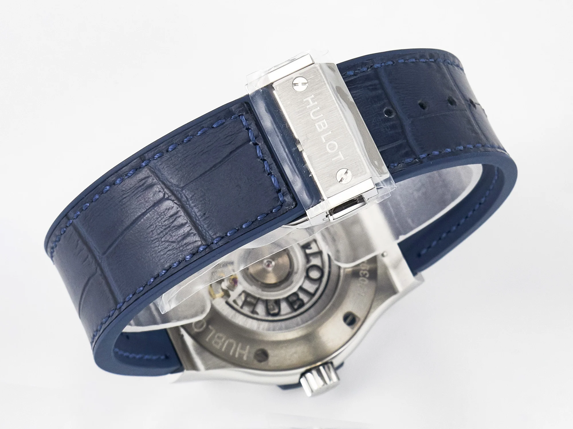 Classic Fusion 42mm SS JJF 1:1 Best Edition Blue Dial on Blue Gummy Leather Strap
