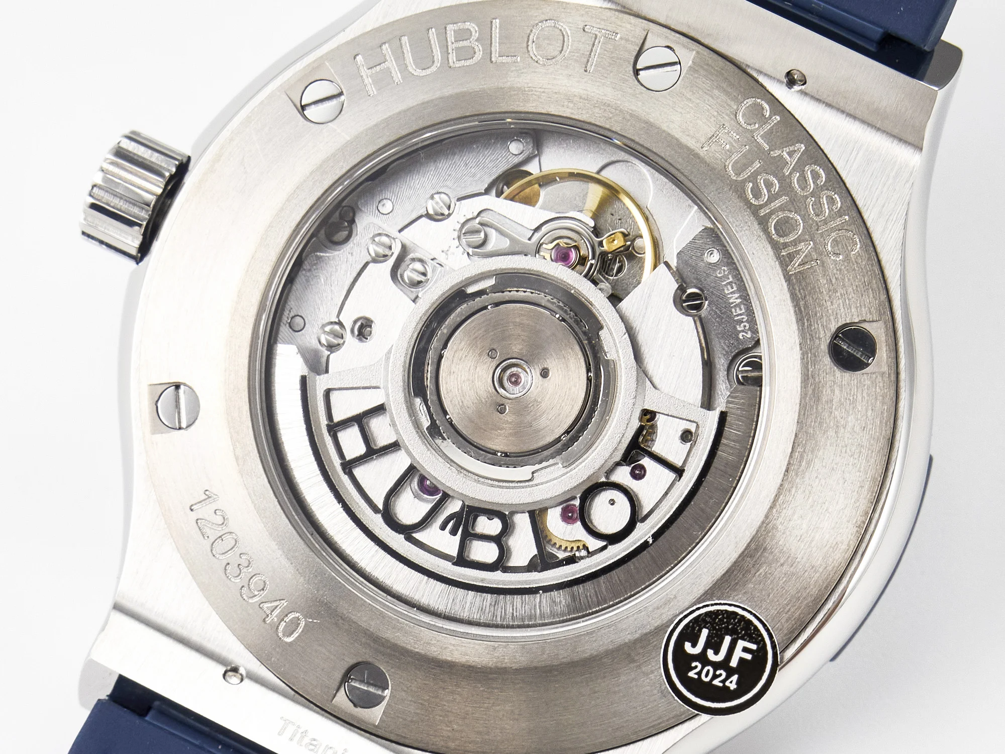 Classic Fusion 42mm SS JJF 1:1 Best Edition Blue Dial on Blue Gummy Leather Strap