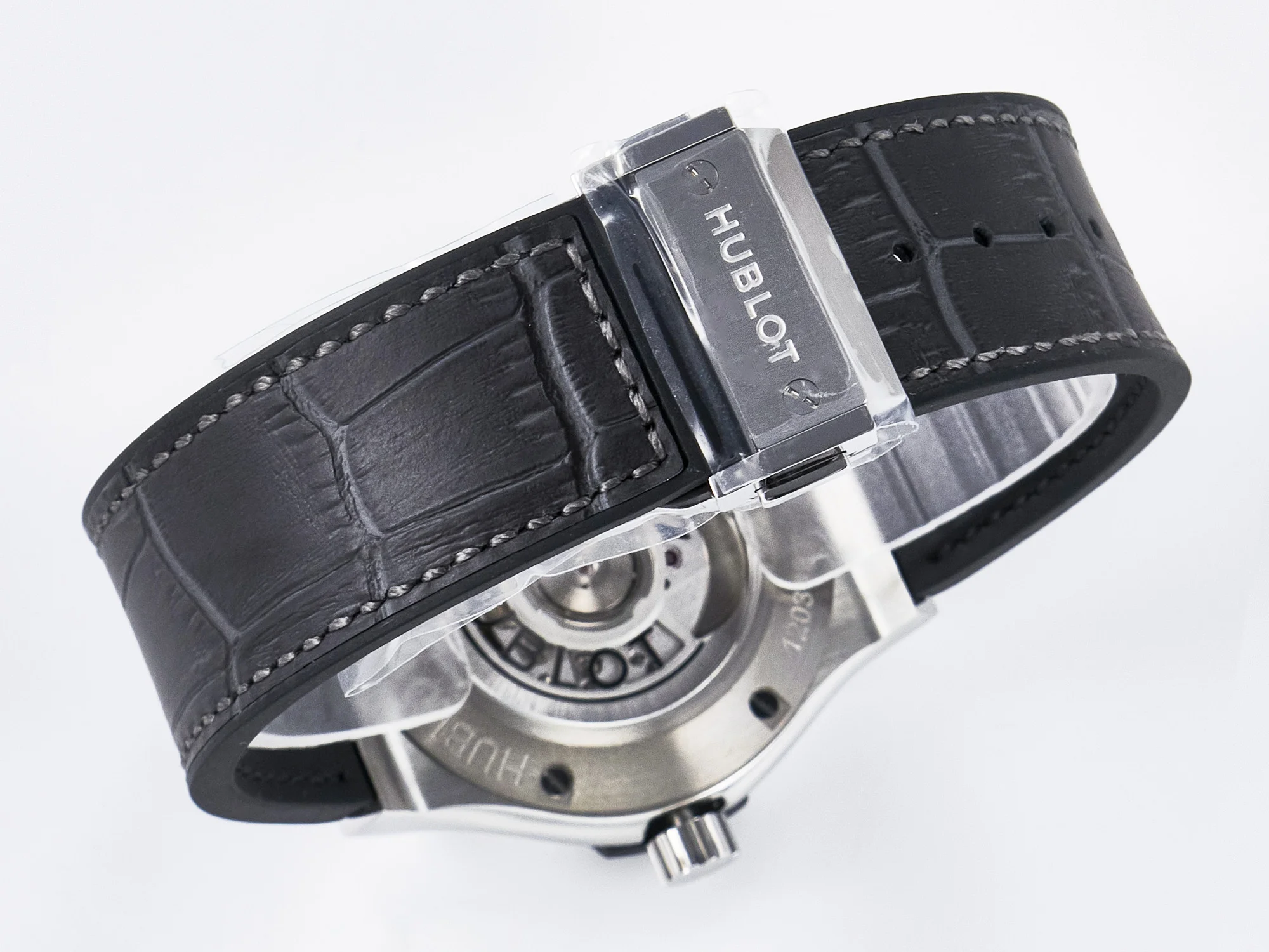 Classic Fusion 42mm SS JJF 1:1 Best Edition Gray Dial on Black Gummy Leather Strap