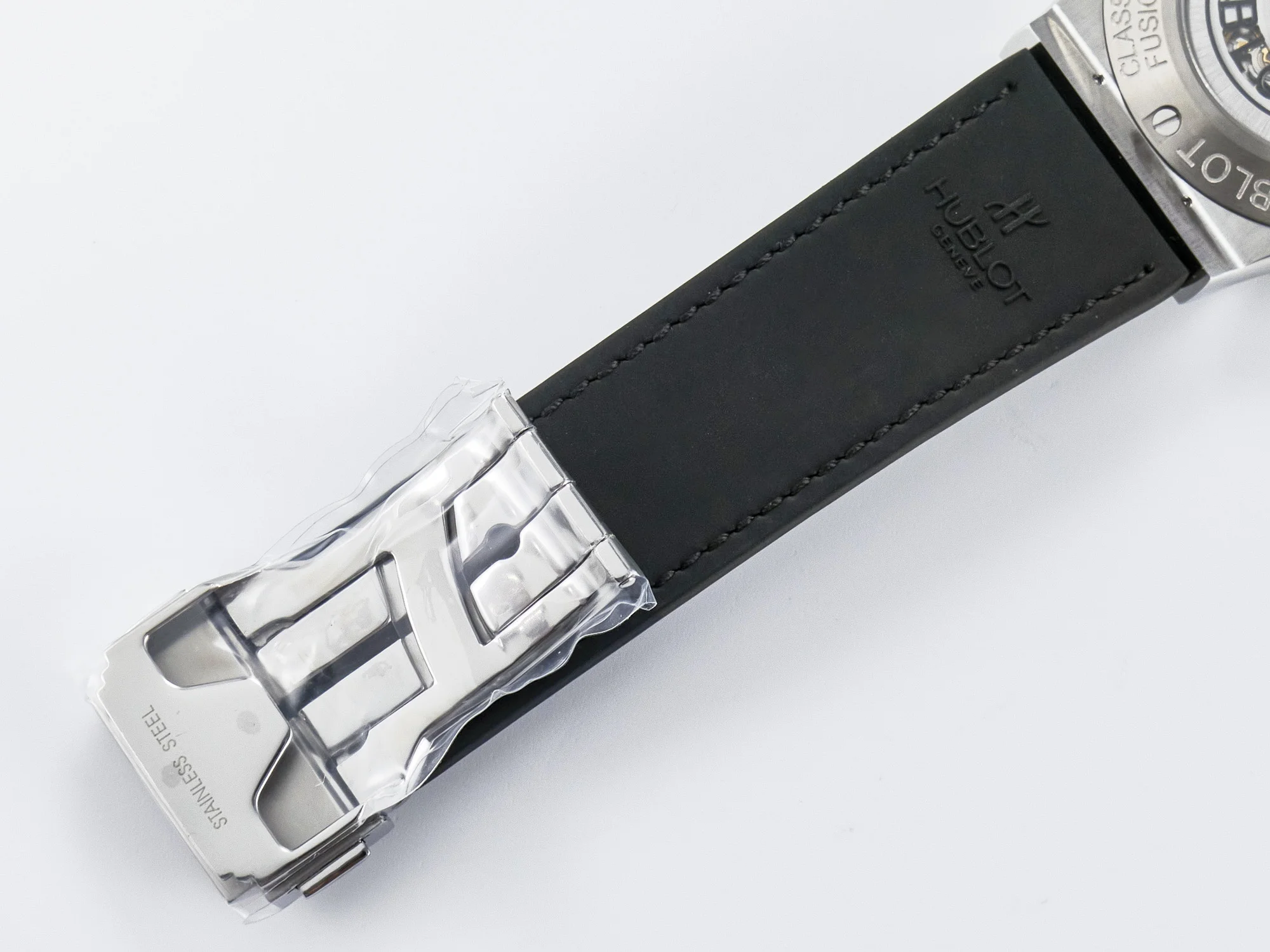 Classic Fusion 42mm SS JJF 1:1 Best Edition Gray Dial on Black Gummy Leather Strap
