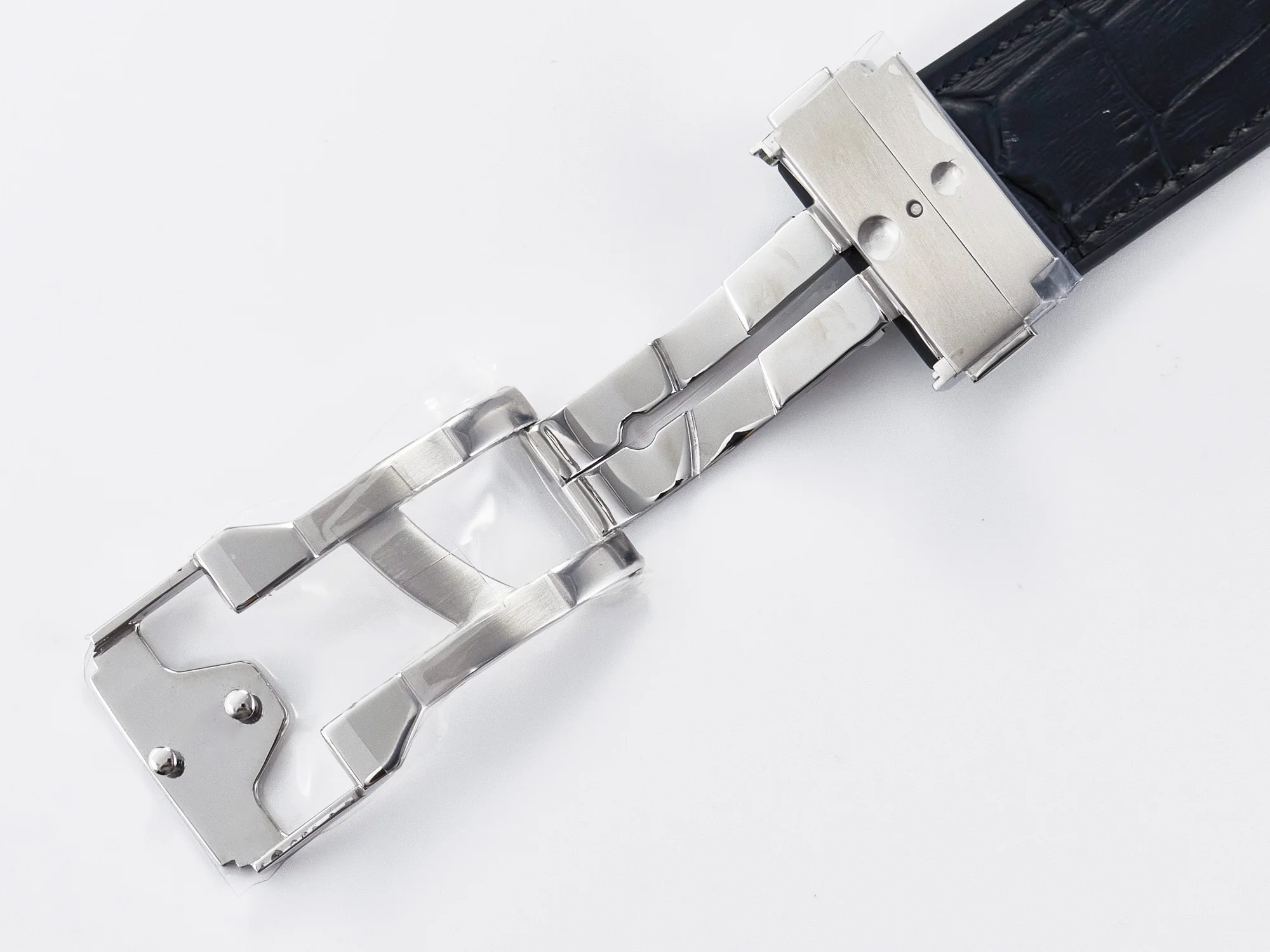 Classic Fusion 42mm SS JJF 1:1 Best Edition White Dial on Black Gummy Leather Strap