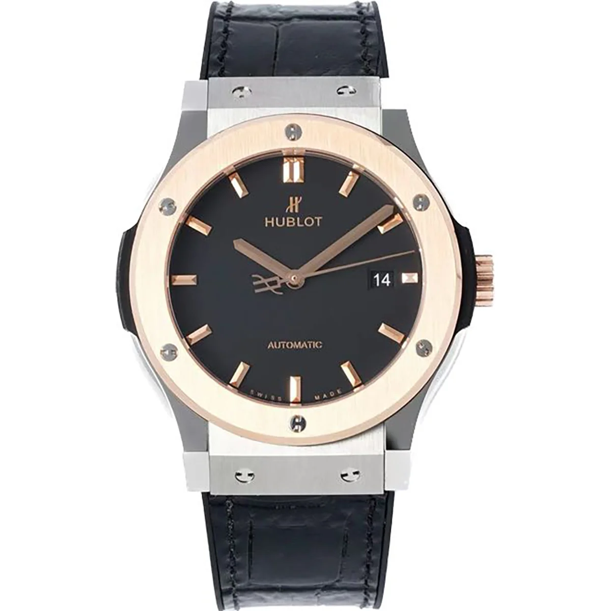 Classic Fusion Automatic 42mm Black Dial on Steel/Rose Gold