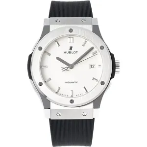 Classic Fusion Automatic 42mm White Dial on Rubber Strap