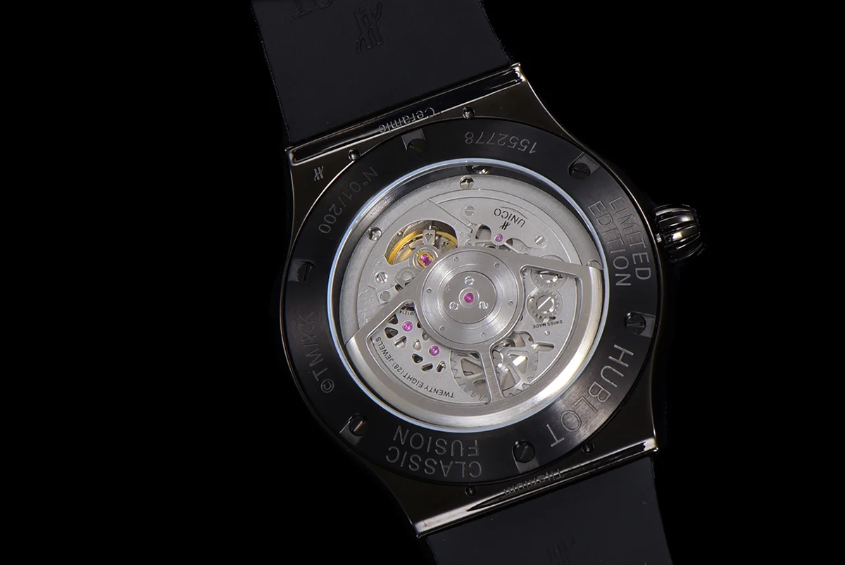 Classic Fusion Takashi Murakami 45mm Sunflower Dial in DLC on Rubber Strap