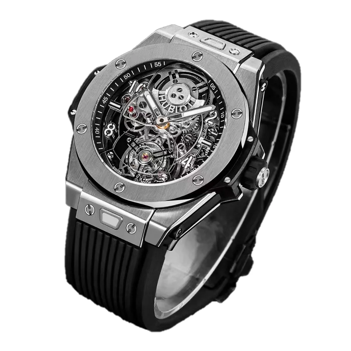 Classic Fusion Tourbillon 45mm Skeleton Dial in Steel
