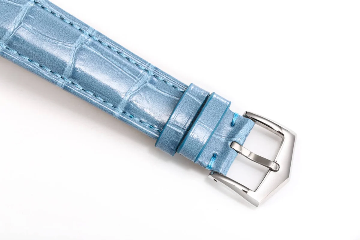 Complications 4948G Annual Calendar Moonphase Blue Dial in White Gold on Leather Strap