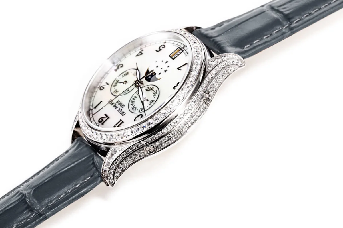Complications 4948G Annual Calendar Moonphase MOP Dial in White Gold on Leather Strap