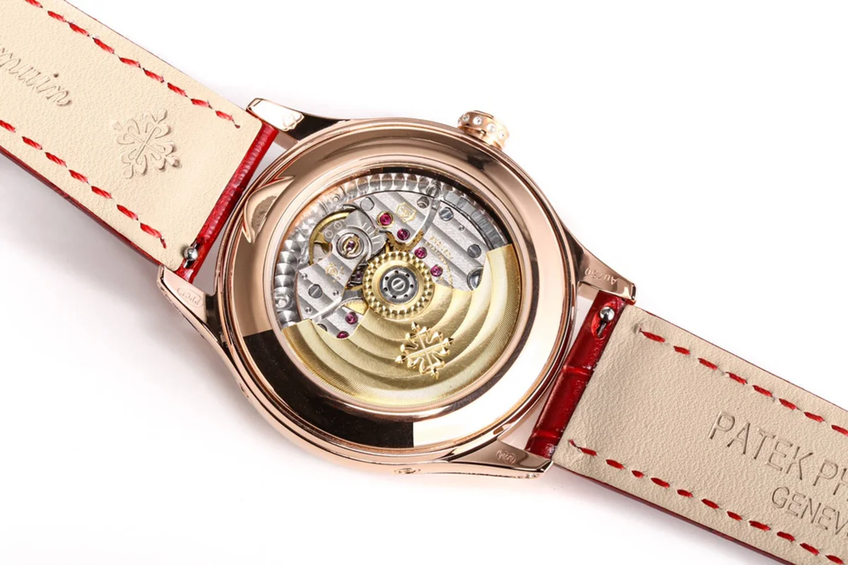 Complications 4948G Annual Calendar Moonphase White Dial in White Pink on Leather Strap