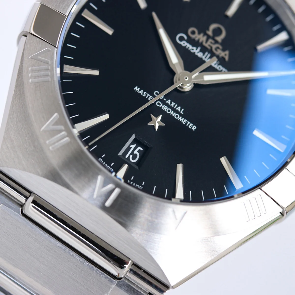 Constellation Co-Axial Chronometer 39mm Black Dial in Steel