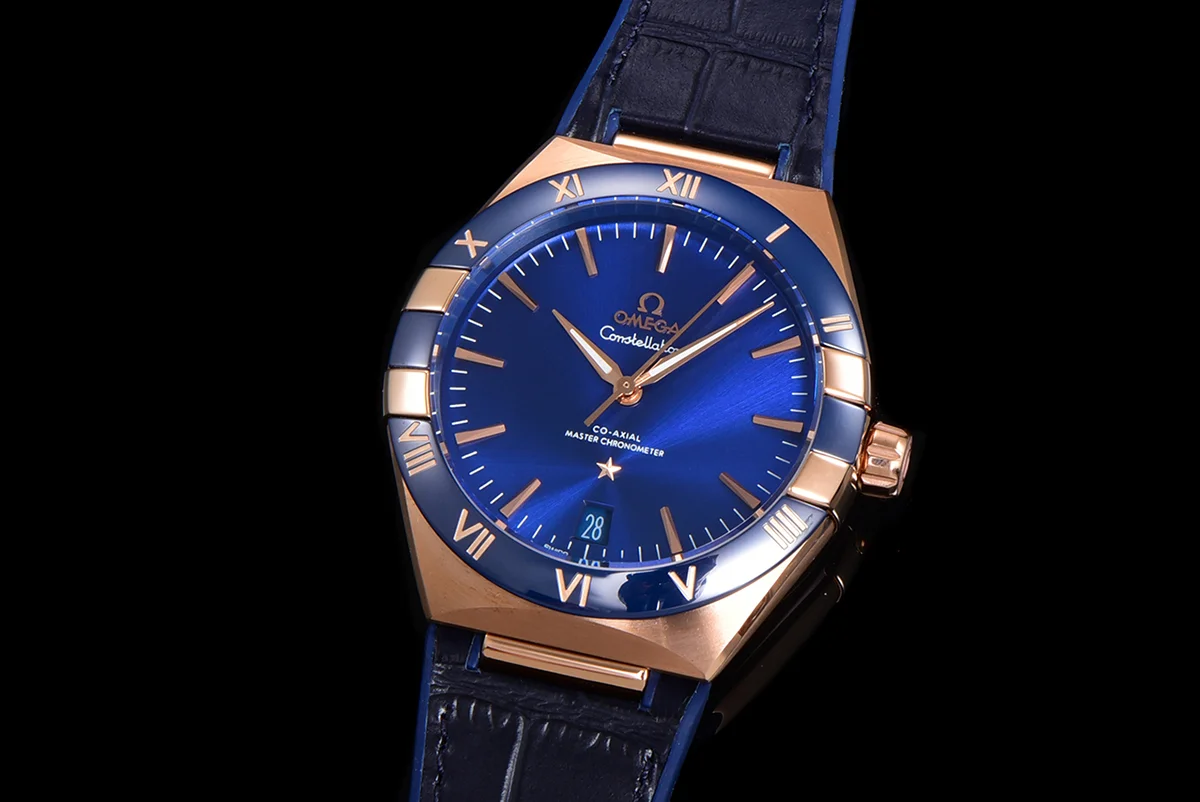 Constellation Co-Axial Master Chronometer 41mm Blue Dial in Rose Gold