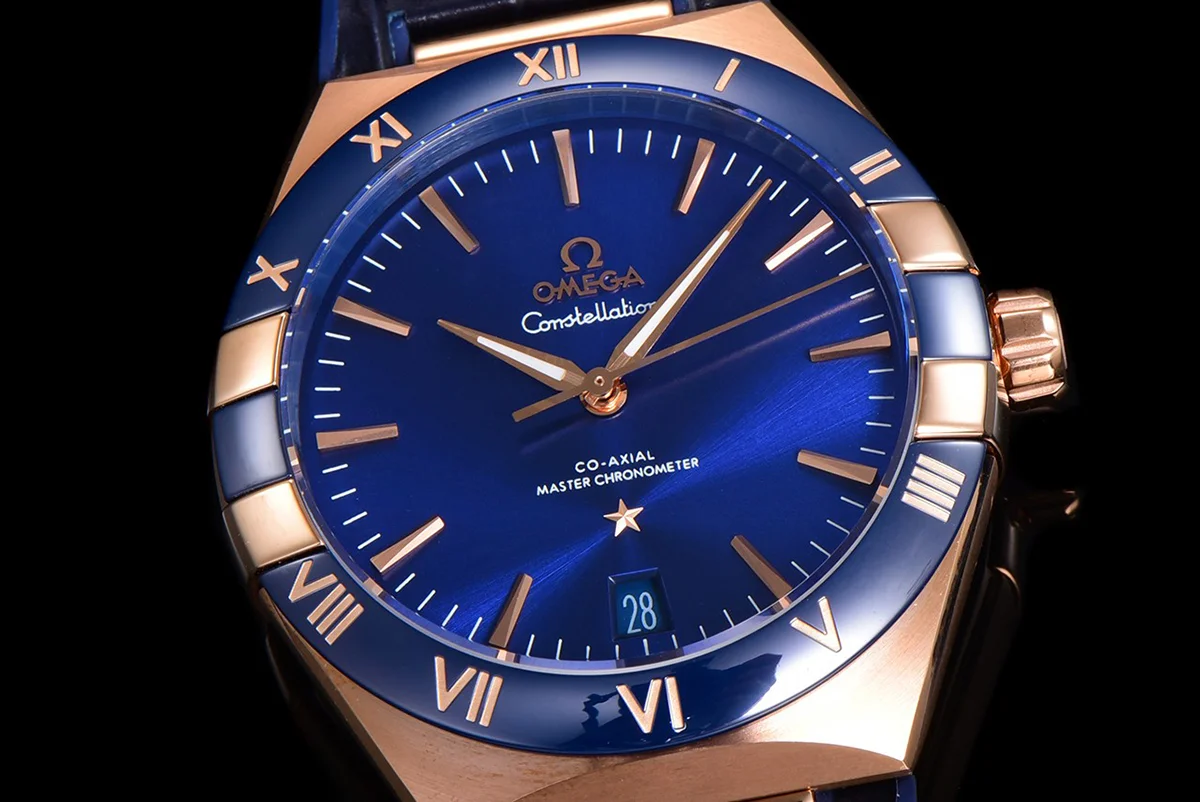 Constellation Co-Axial Master Chronometer 41mm Blue Dial in Rose Gold
