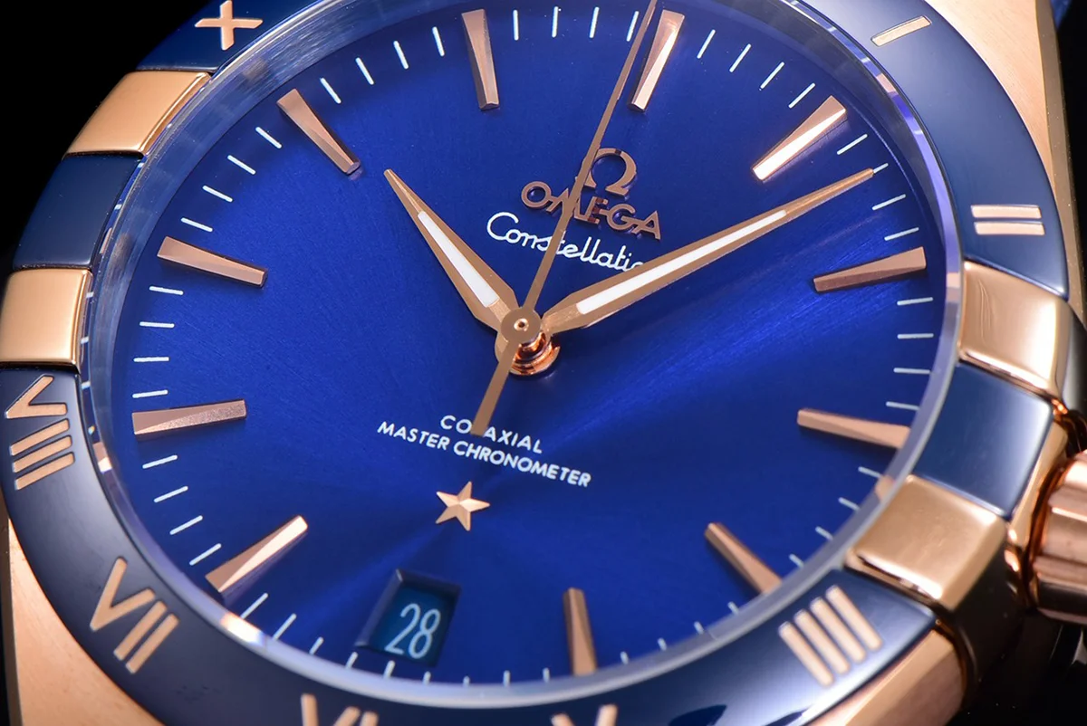 Constellation Co-Axial Master Chronometer 41mm Blue Dial in Rose Gold