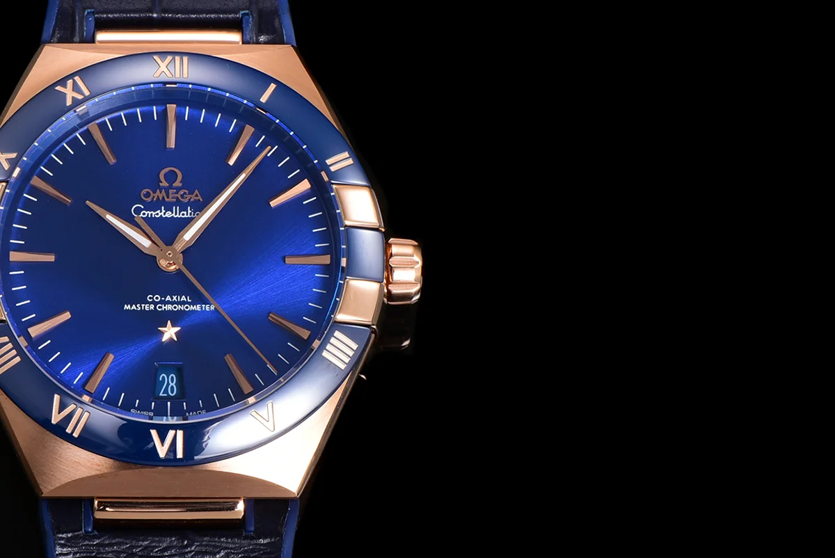 Constellation Co-Axial Master Chronometer 41mm Blue Dial in Rose Gold