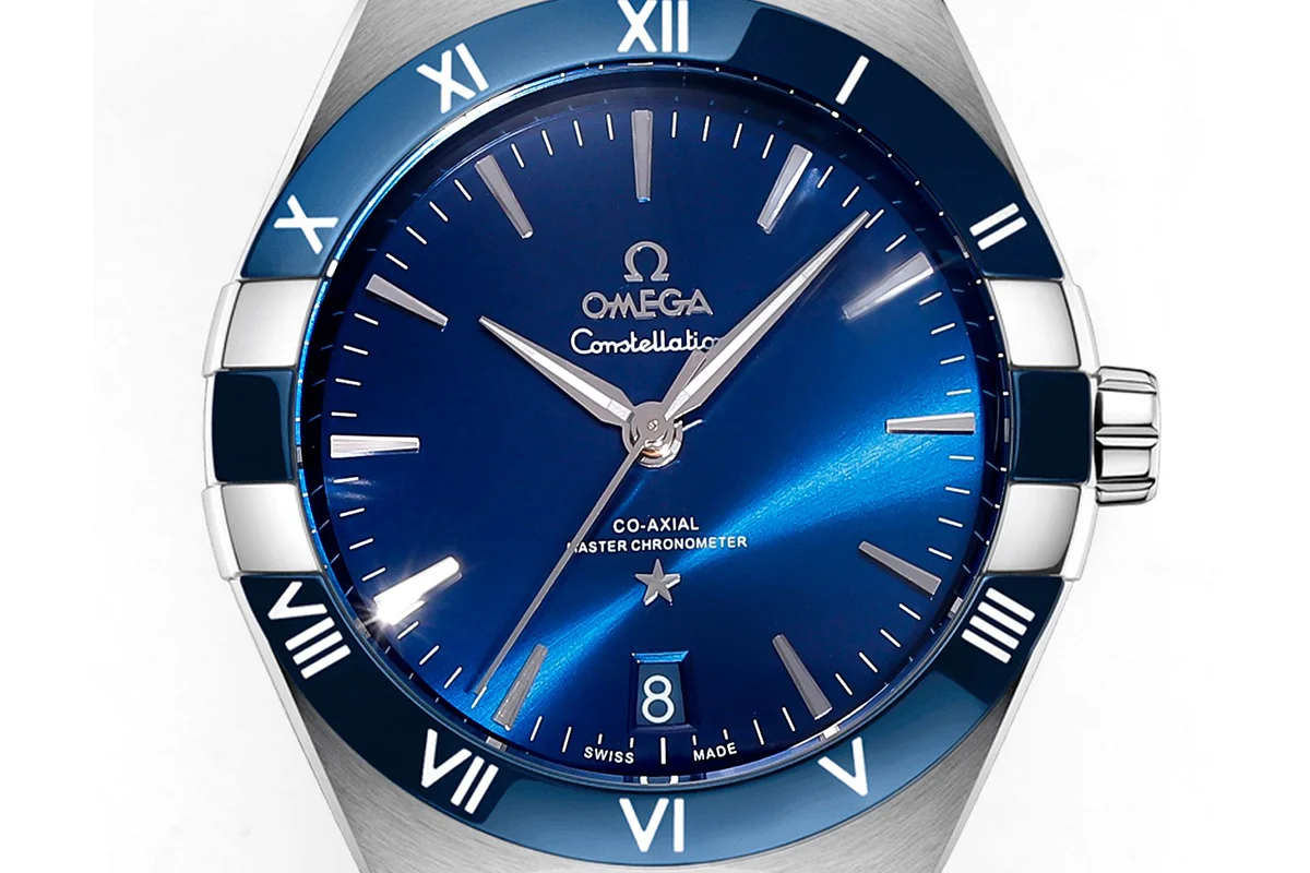 Constellation Co-Axial Master Chronometer 41mm Blue Dial with Ceramic Bezel on Bracelet