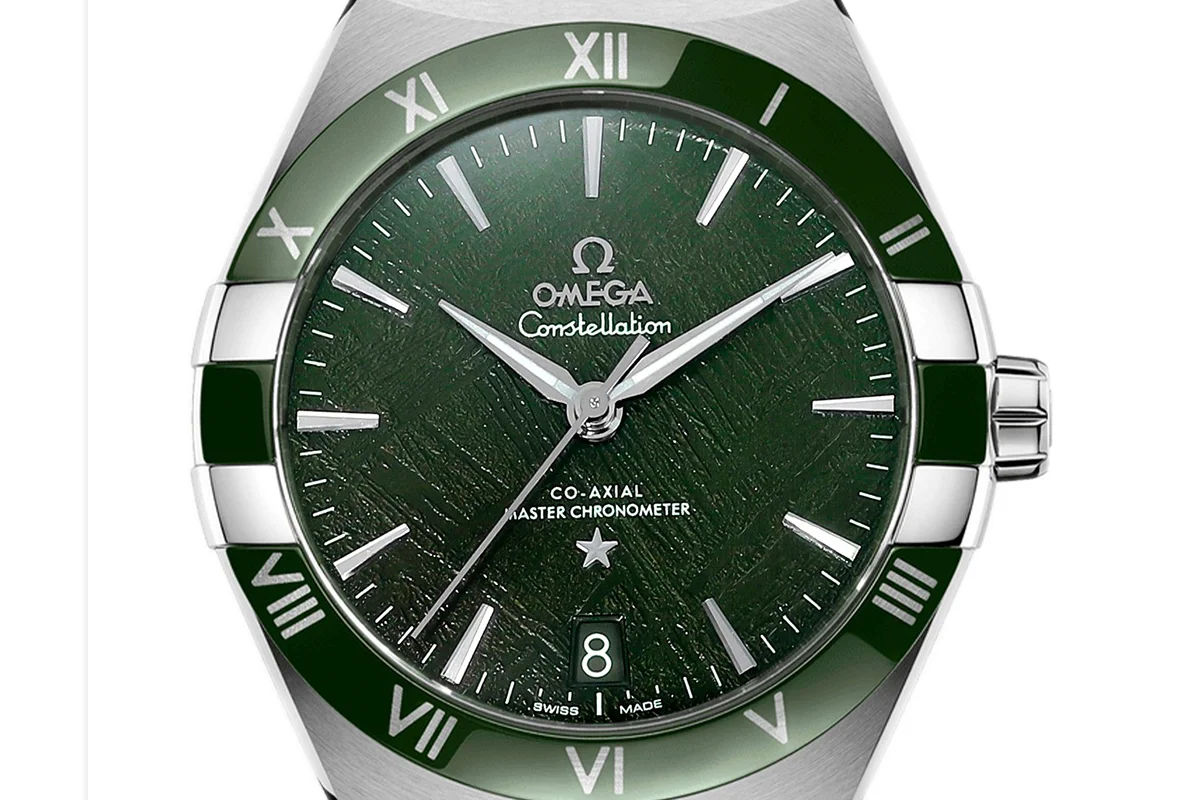 Constellation Co-Axial Master Chronometer 41mm Green Dial with Ceramic Bezel on Bracelet