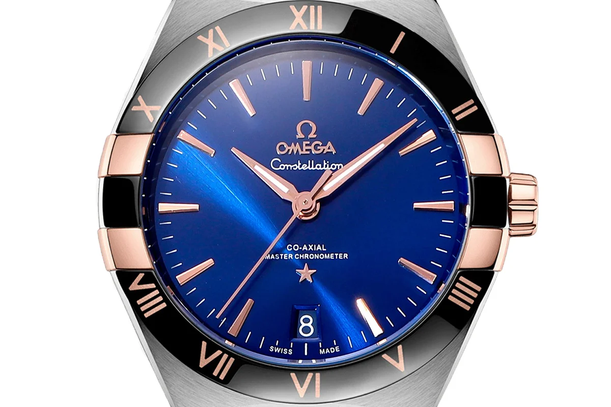 Constellation Co-Axial Master Chronometer Sedna™ Gold 41mm Blue Dial with Ceramic Bezel on Bracelet
