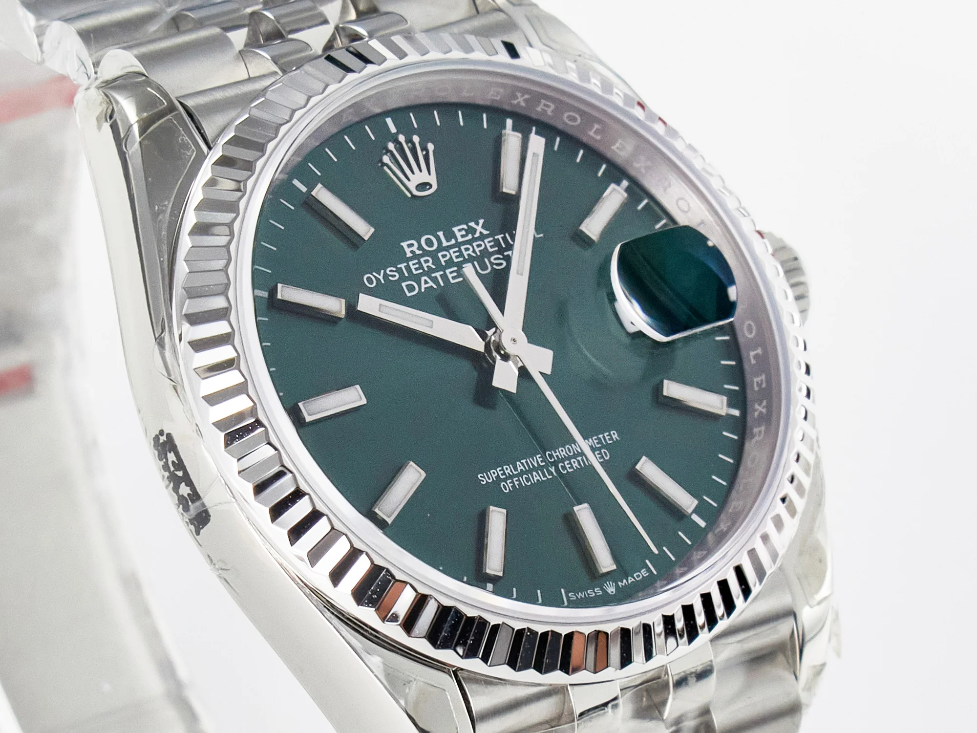 DateJust 36 126200 904L SS VSF 1:1 Best Edition Green Dial on Jubilee Bracelet VS3235