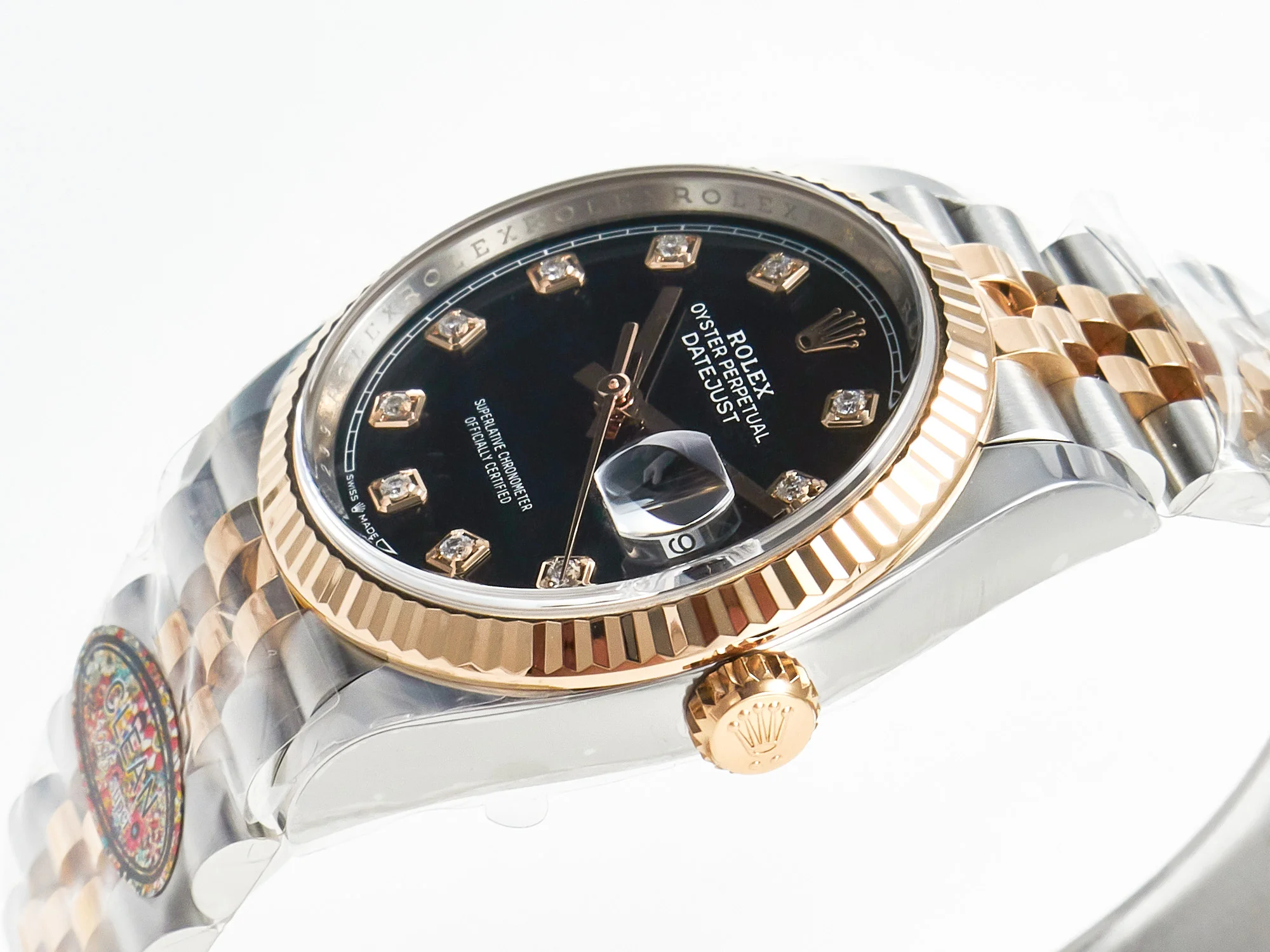 DateJust 36 126231 Clean 1:1 Best Edition 904L Steel Black Diamonds Dial on SS/RG Jubilee Bracelet VR3235