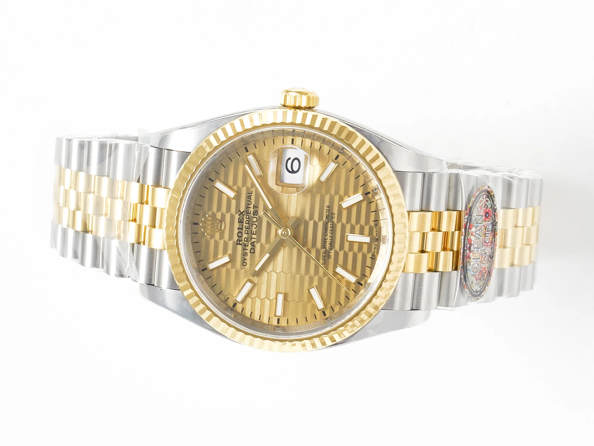 DateJust 36 126233 Clean 1:1 Best Edition 904L Steel YG Textured Stick Dial on SS/YG Jubilee Bracelet VR3235