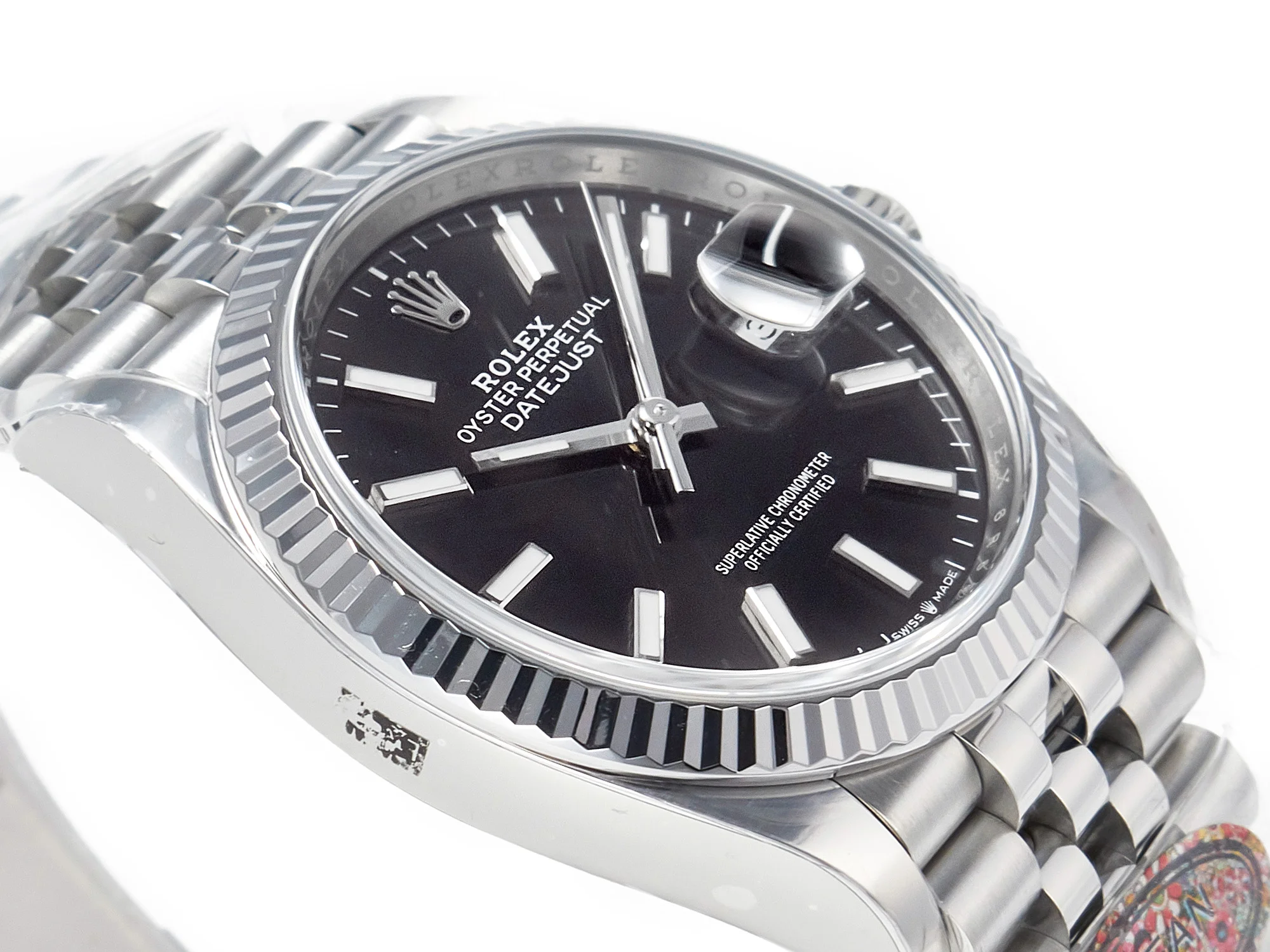 DateJust 36 126234 904L SS Clean 1:1 Best Edition Fluted Bezel Black Dial on Jubilee Bracelet VR3235