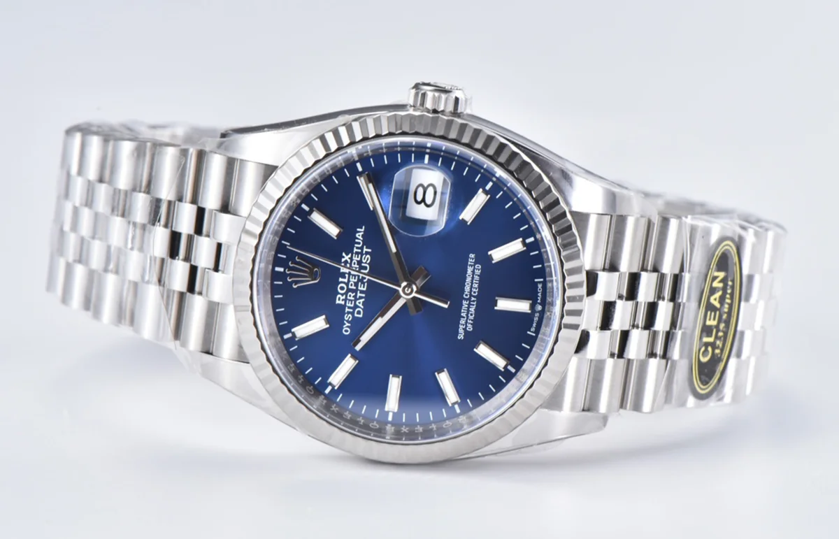Datejust 36 126334 Bright Blue Dial Stick on Jubilee Bracelet