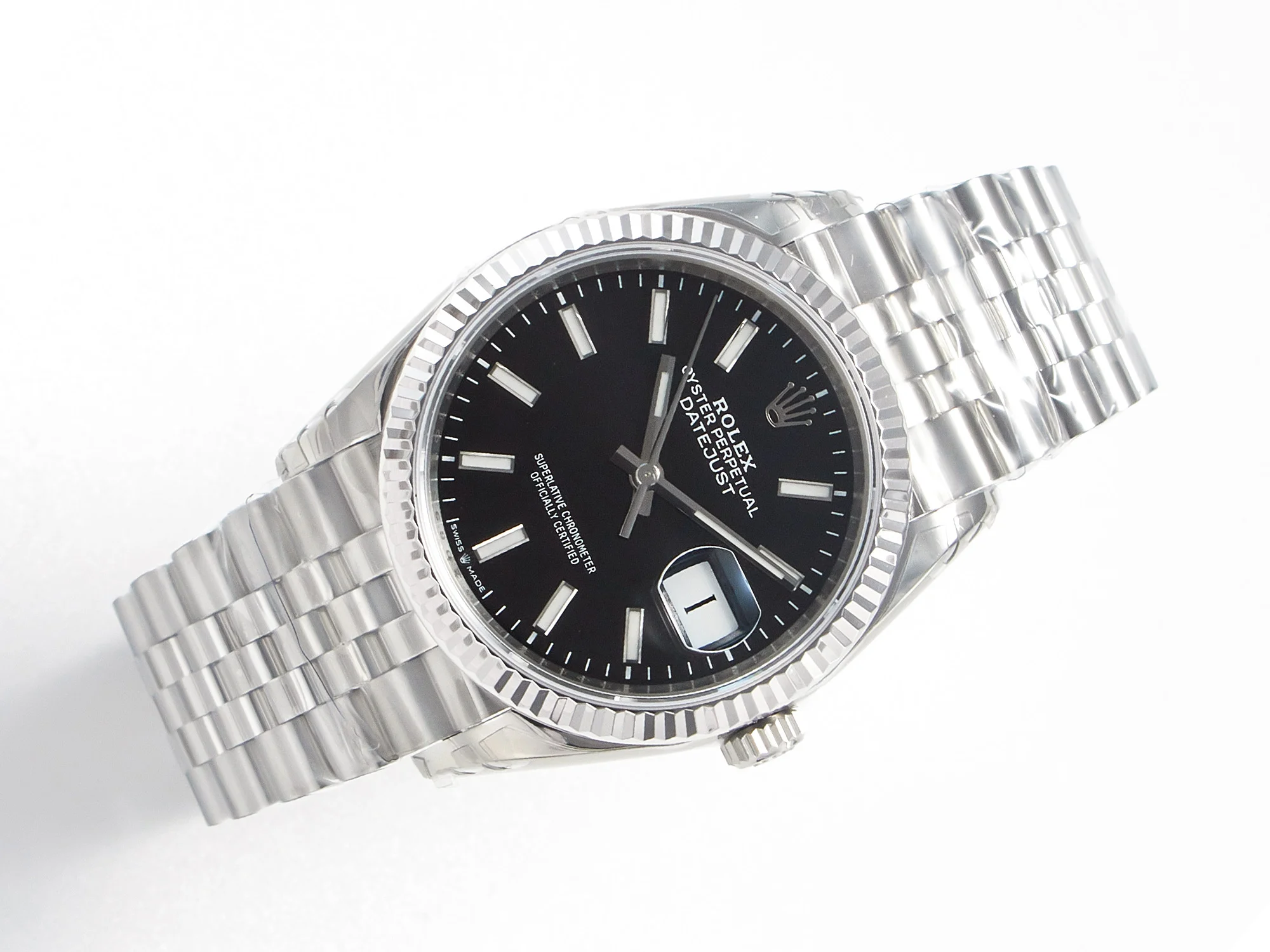 DateJust 36 SS 116234 VSF 1:1 Best Edition 904L Steel Black Stick Dial on Jubilee Bracelet VS3135