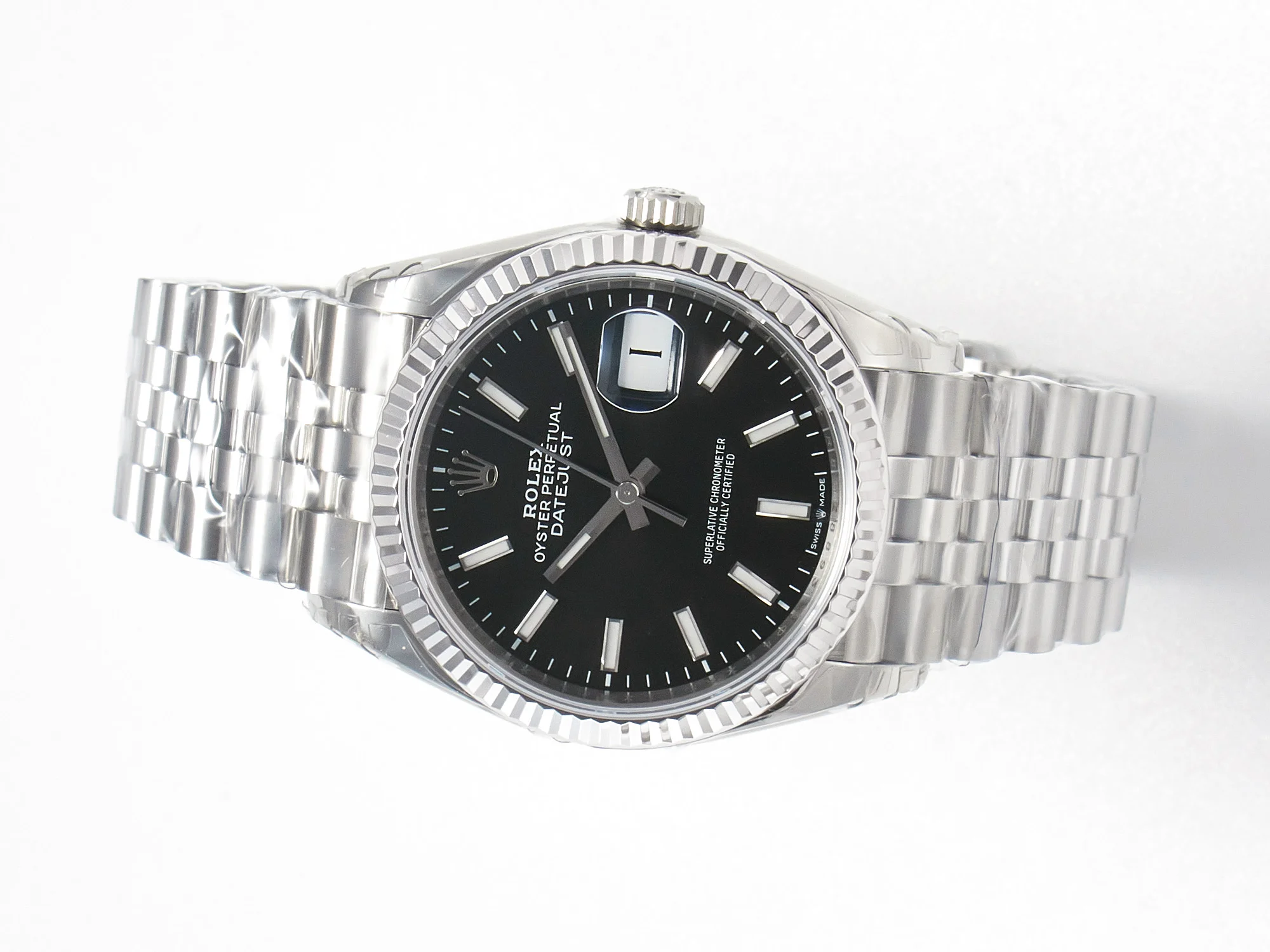 DateJust 36 SS 116234 VSF 1:1 Best Edition 904L Steel Black Stick Dial on Jubilee Bracelet VS3135