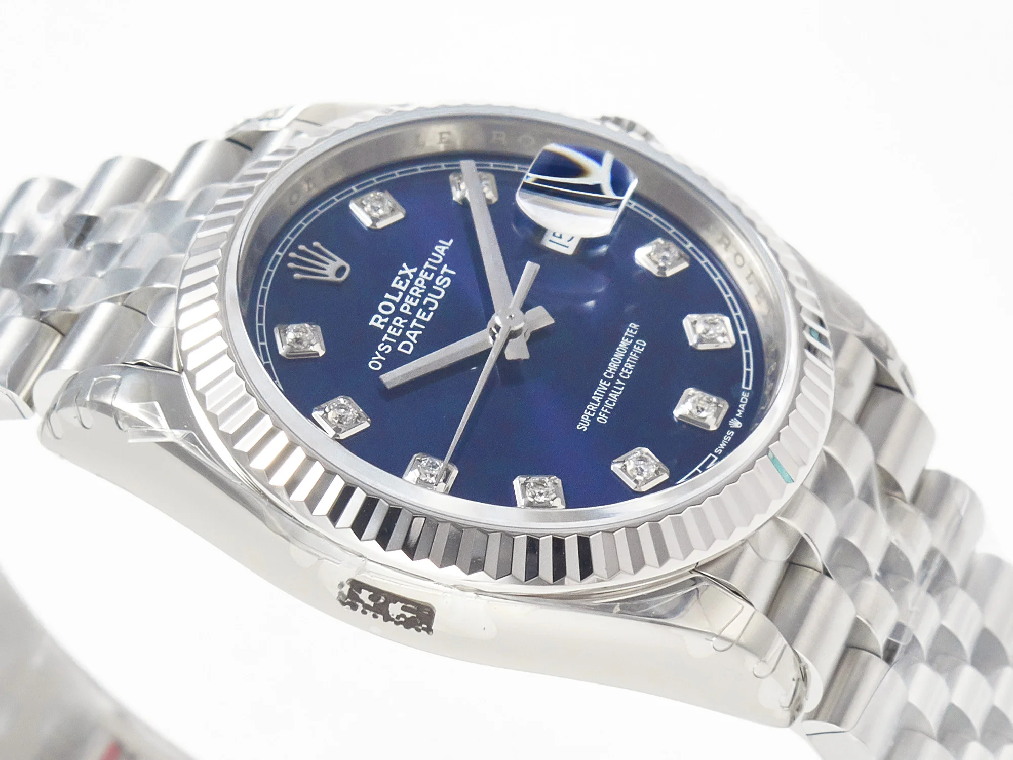 DateJust 36 SS 116234 VSF 1:1 Best Edition 904L Steel Blue Diamonds Dial on Jubilee Bracelet VS3135