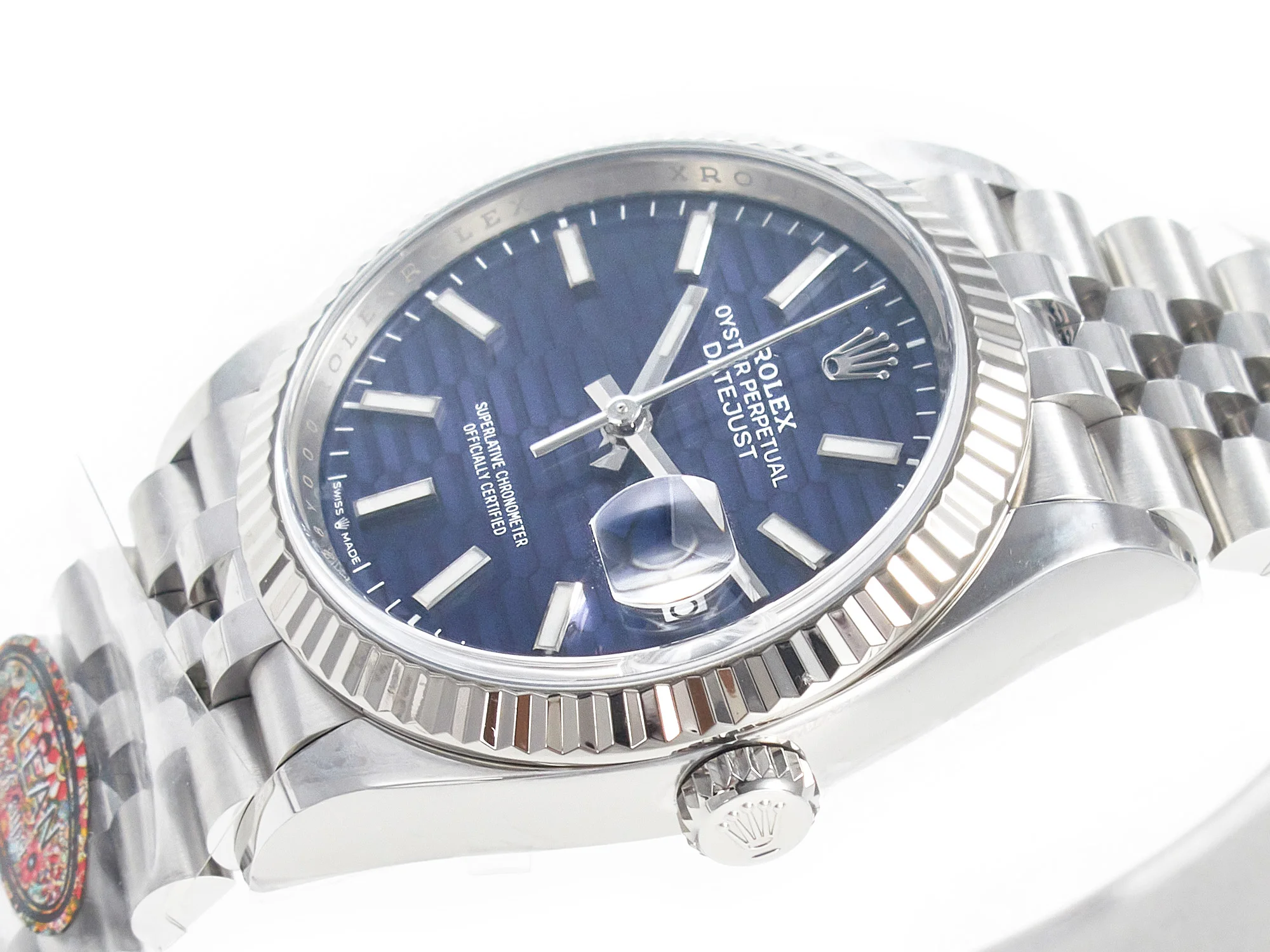 DateJust 36MM 126234 SS Clean 1:1 Best Edition Blue Fluted Dial on SS Jubilee Bracelet VR3235