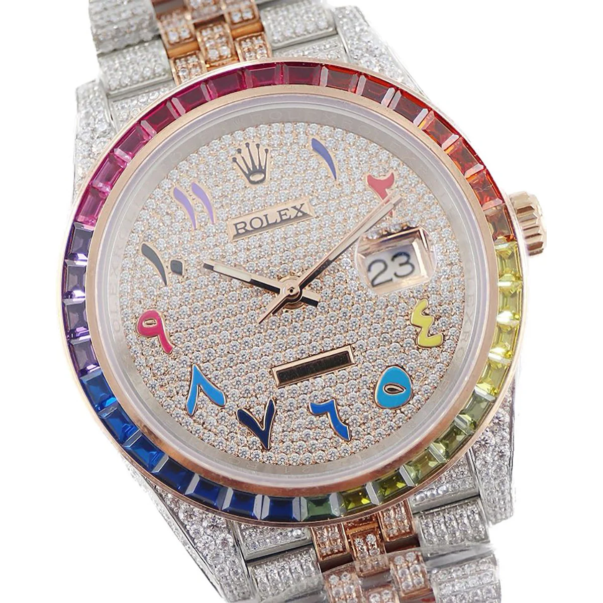 Datejust 41 126300 Diamond Dial Arabic Markers in Rose Gold on Jubilee Bracelet