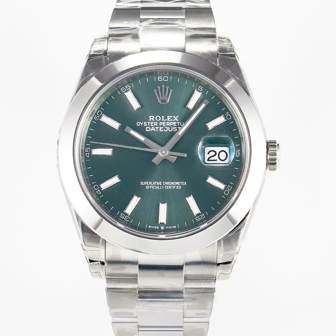 DateJust 41 126330 904L SS VSF 1:1 Best Edition Green Dial on Oyster Bracelet VS3235