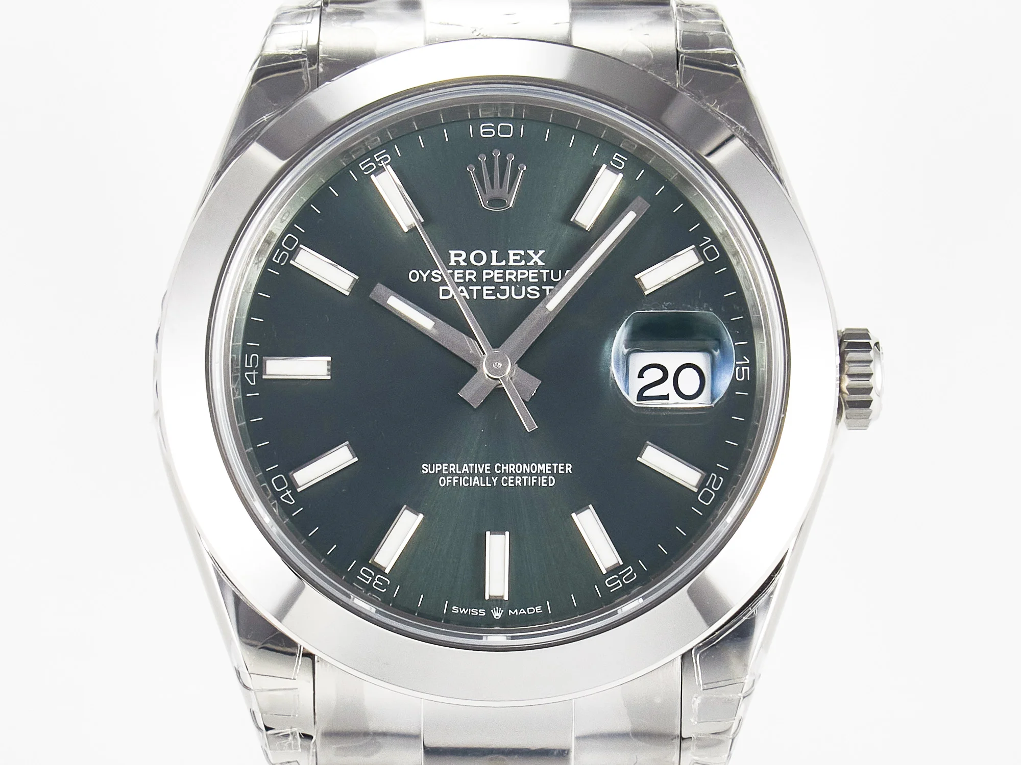 DateJust 41 126330 904L SS VSF 1:1 Best Edition Green Dial on Oyster Bracelet VS3235
