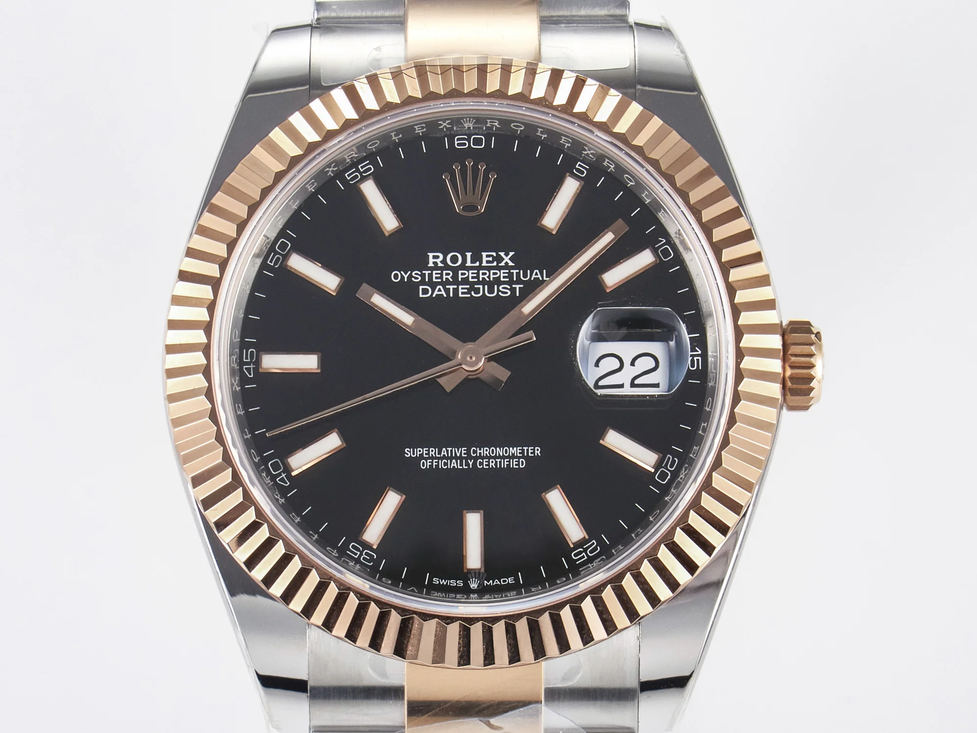 DateJust 41 126331 ARF 1:1 Best Edition 904L Steel Black Dial on SS/RG Oyster Bracelet SH3235(Gain Weight)