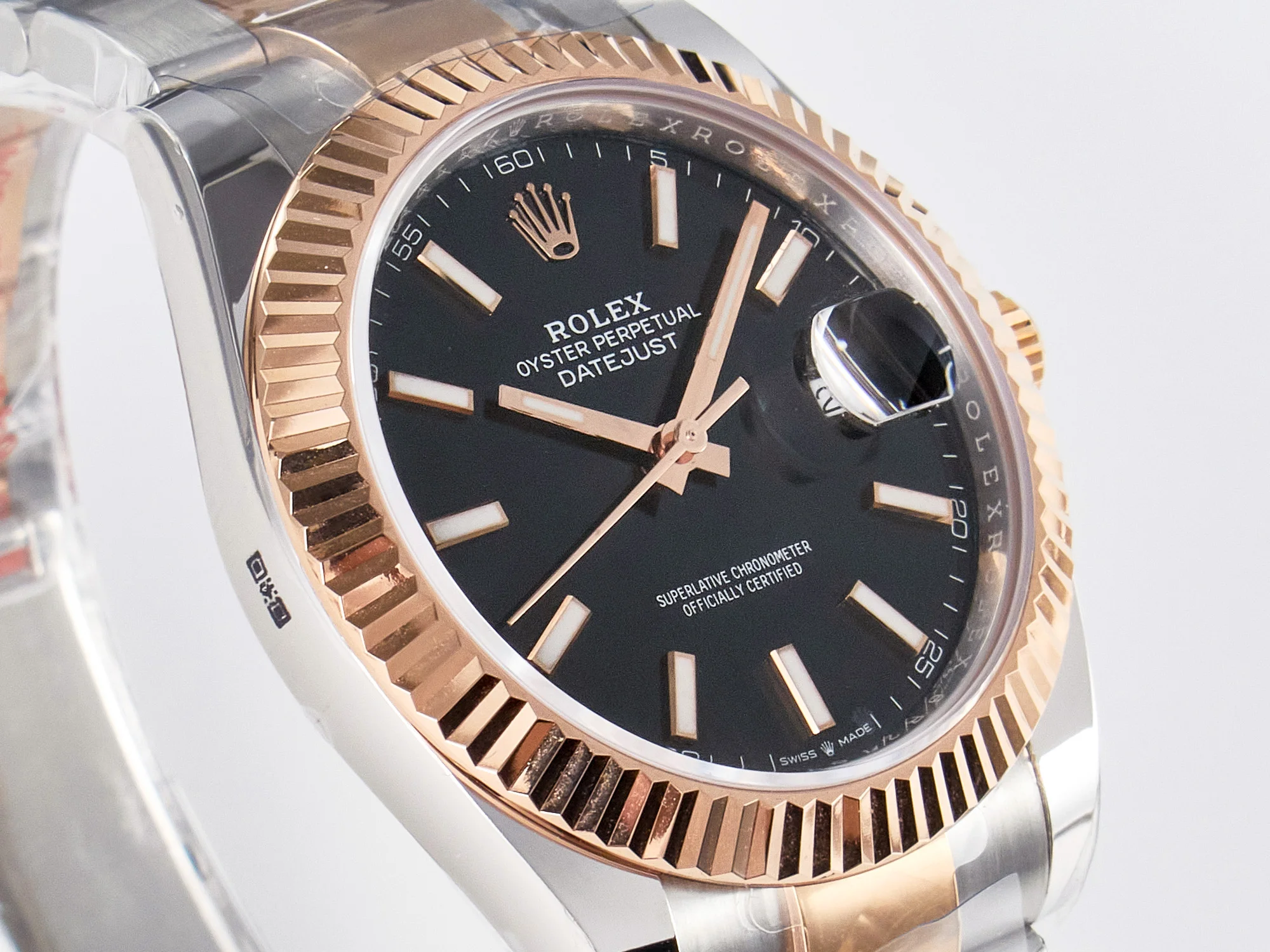 DateJust 41 126331 ARF 1:1 Best Edition 904L Steel Black Dial on SS/RG Oyster Bracelet SH3235(Gain Weight)