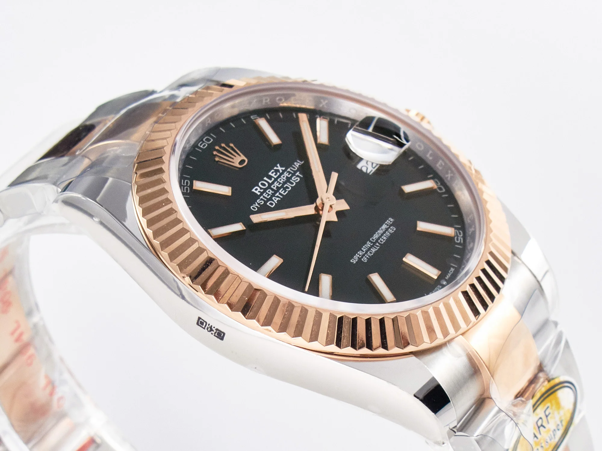 DateJust 41 126331 ARF 1:1 Best Edition 904L Steel Black Dial on SS/RG Oyster Bracelet SH3235(Gain Weight)
